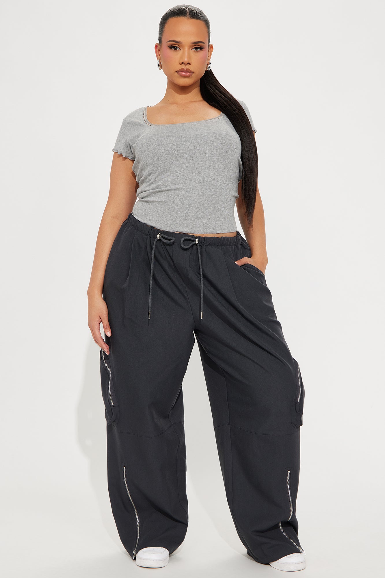 Araminta Cargo Pant - Charcoal - Image 4