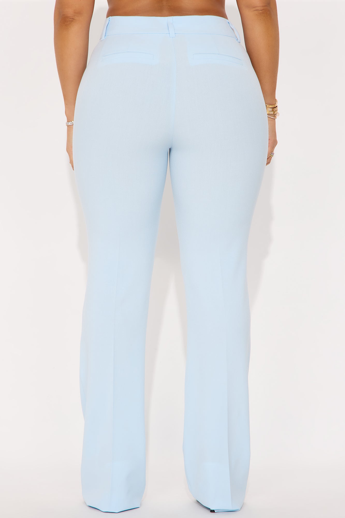 Tasha Dressy High Rise Pants - Light Blue - Image 3