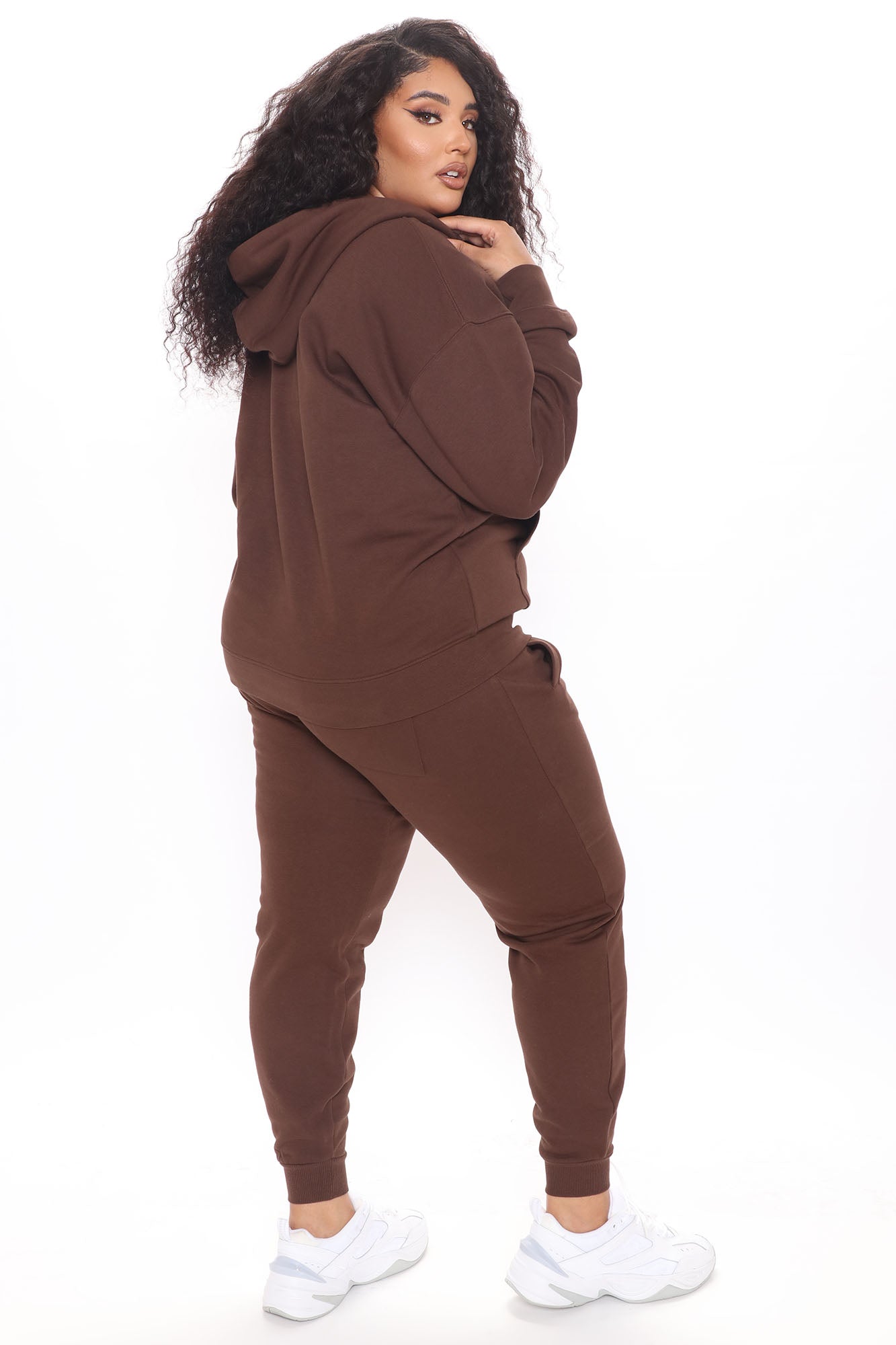 Stole Your Boyfriend's Oversized Jogger - Chocolate - Image 14