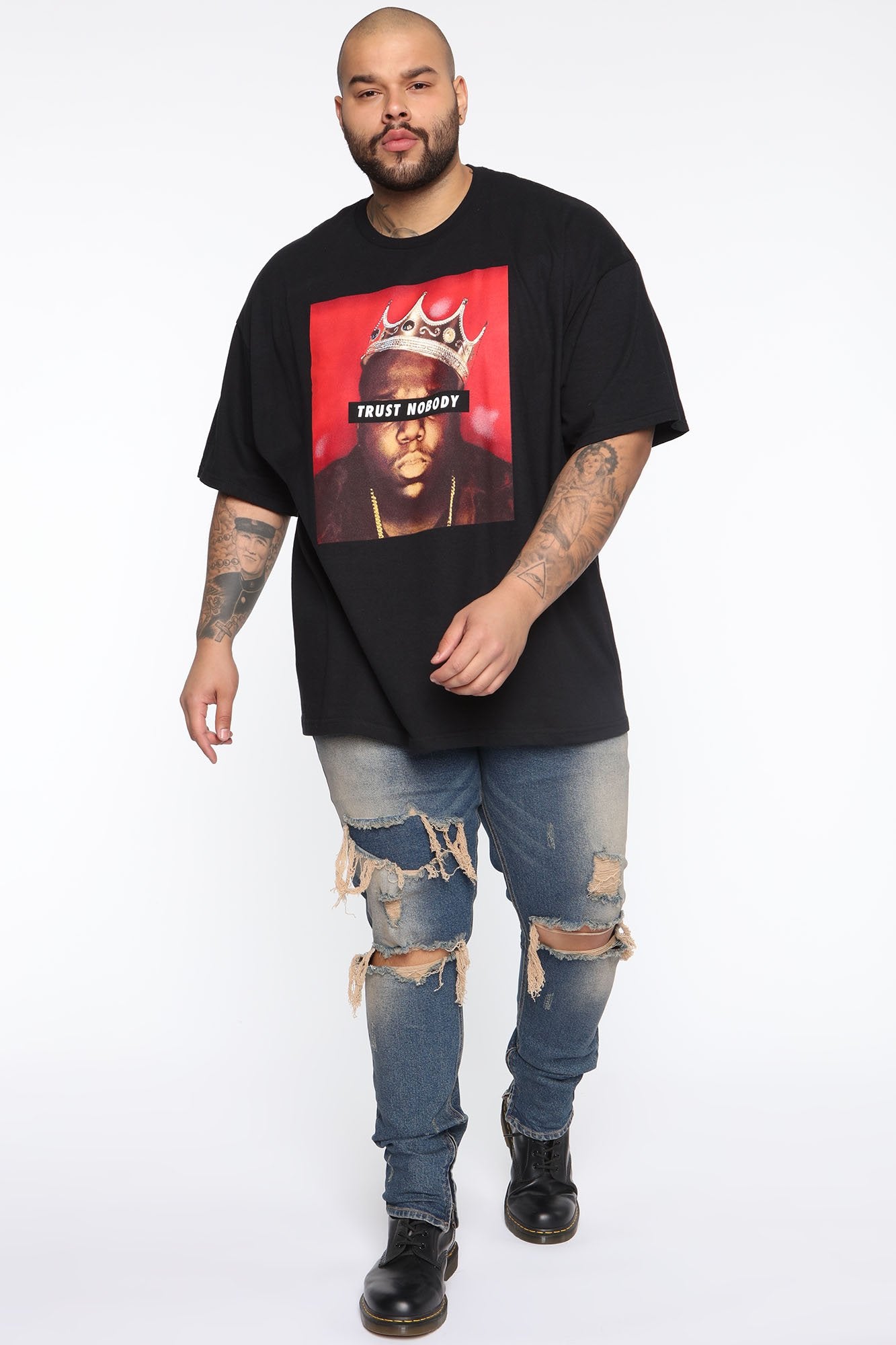 Trust Nobody Short Sleeve Tee - Black/combo - Image 9