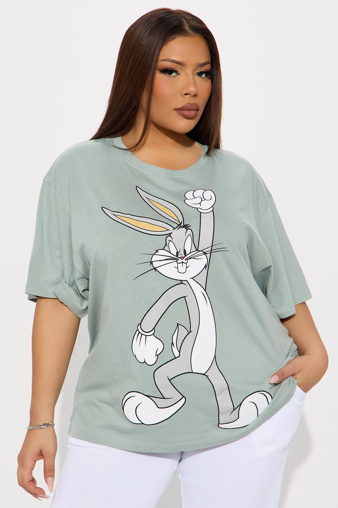 Looney Tunes Gang Tee - Sage - Image 6
