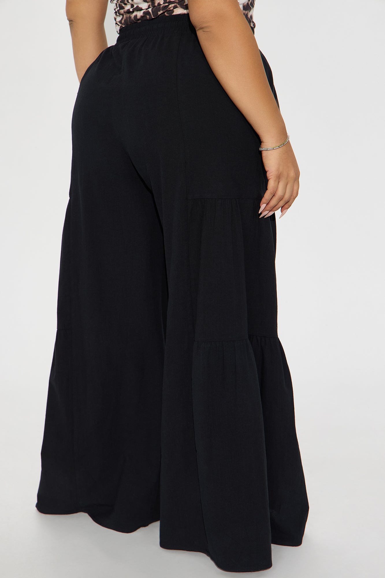 Sandra Linen Wide Leg Pant - Black - Image 6