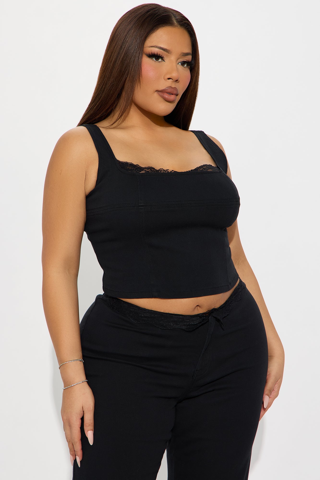 Sweet Echo Denim Pant Set - Black - Image 5