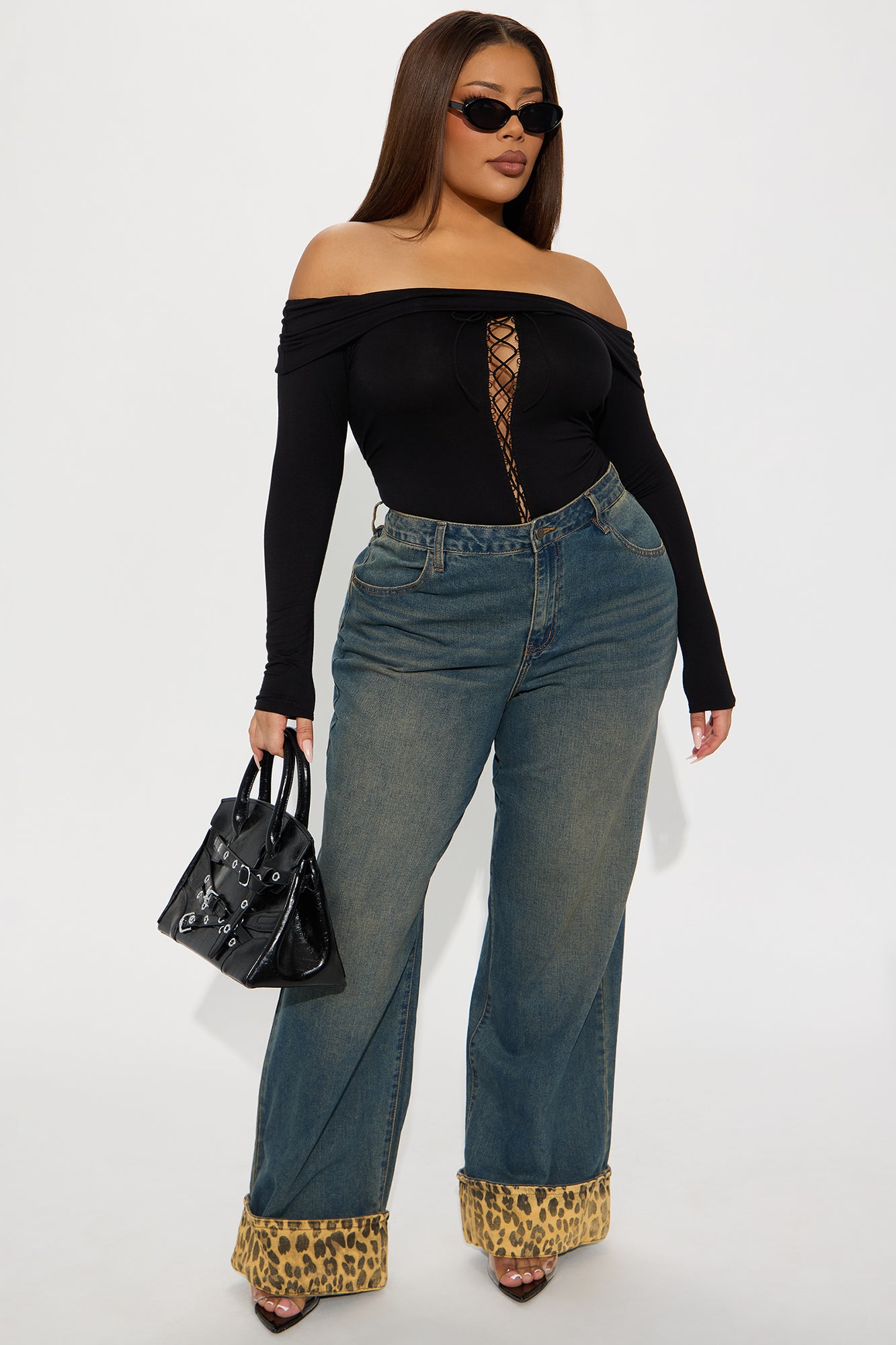 Prowling Around Non Stretch Cuffed Wide Leg Jeans - Vintage Wash - Image 4