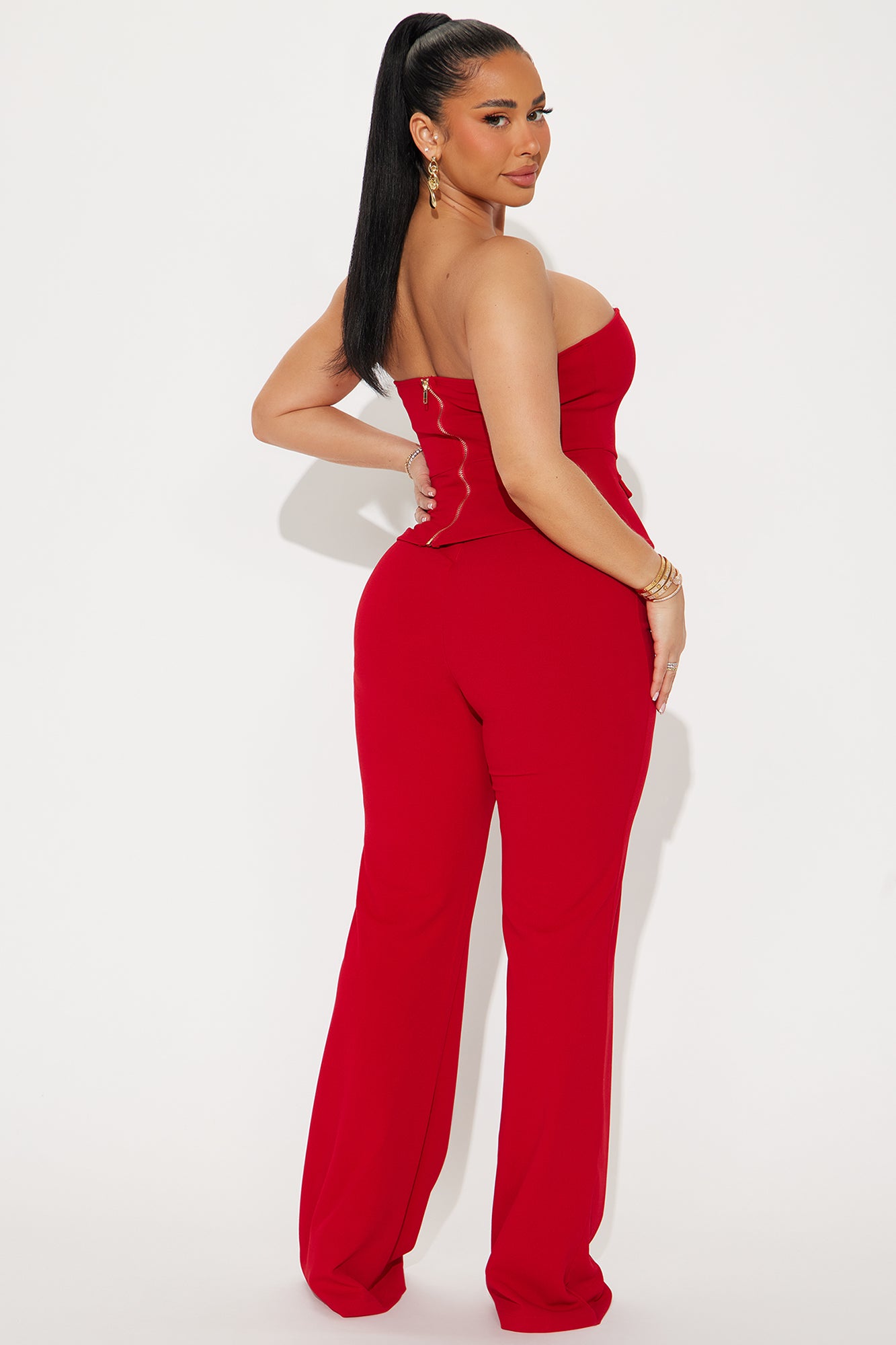 The Prestige Pant Set  - Red - Image 3