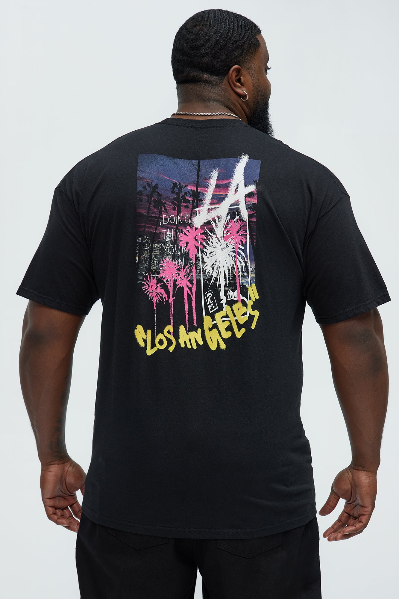 Welcome To ″LA″ Short Sleeve Tee - Black - Image 5