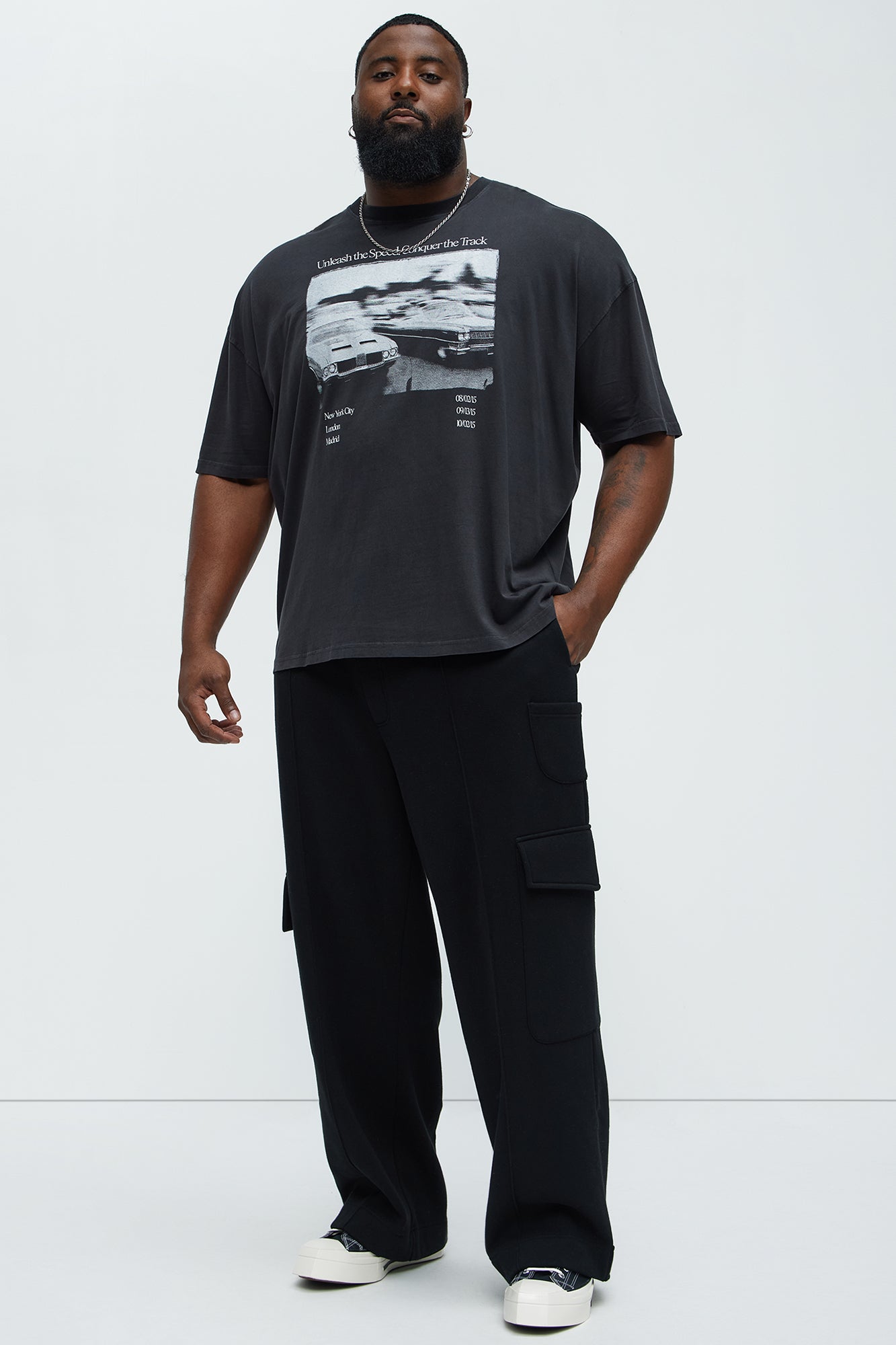 Unleash The Speed Oversized Short Sleeve Tee - Black - Image 5
