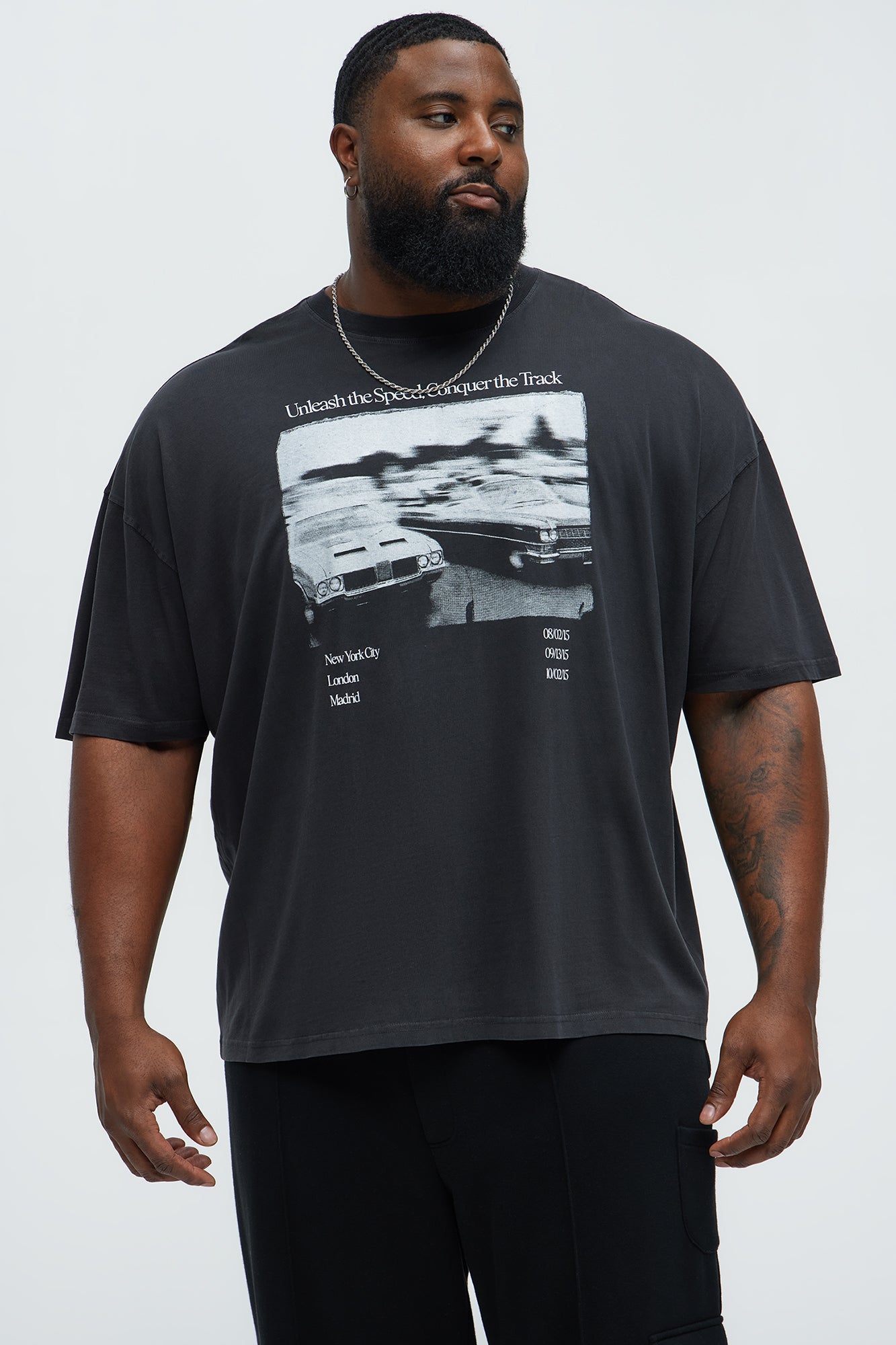 Unleash The Speed Oversized Short Sleeve Tee - Black - Image 4