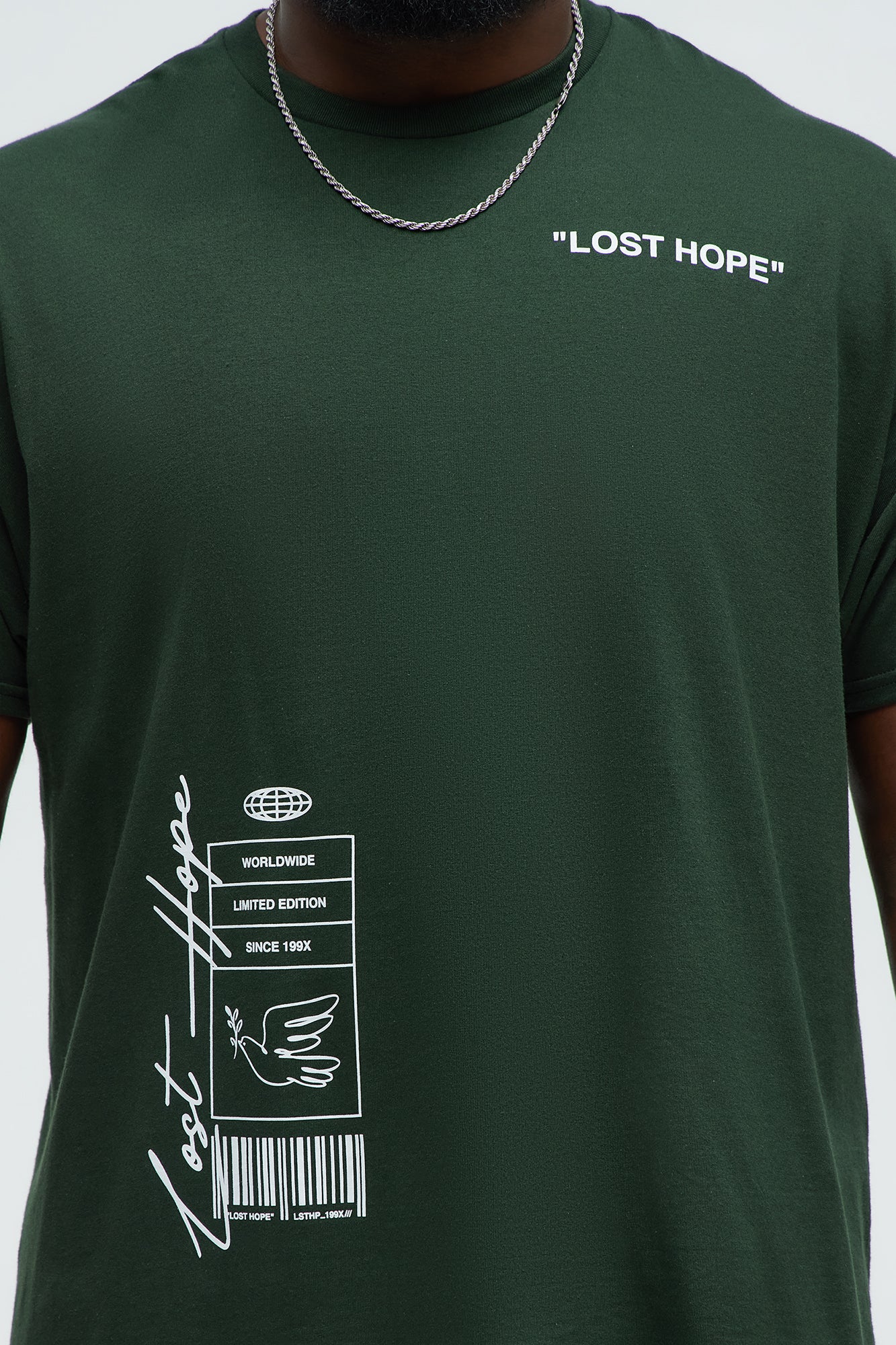 White Bird Short Sleeve Crew Neck T shirt - Hunter Green - Image 9