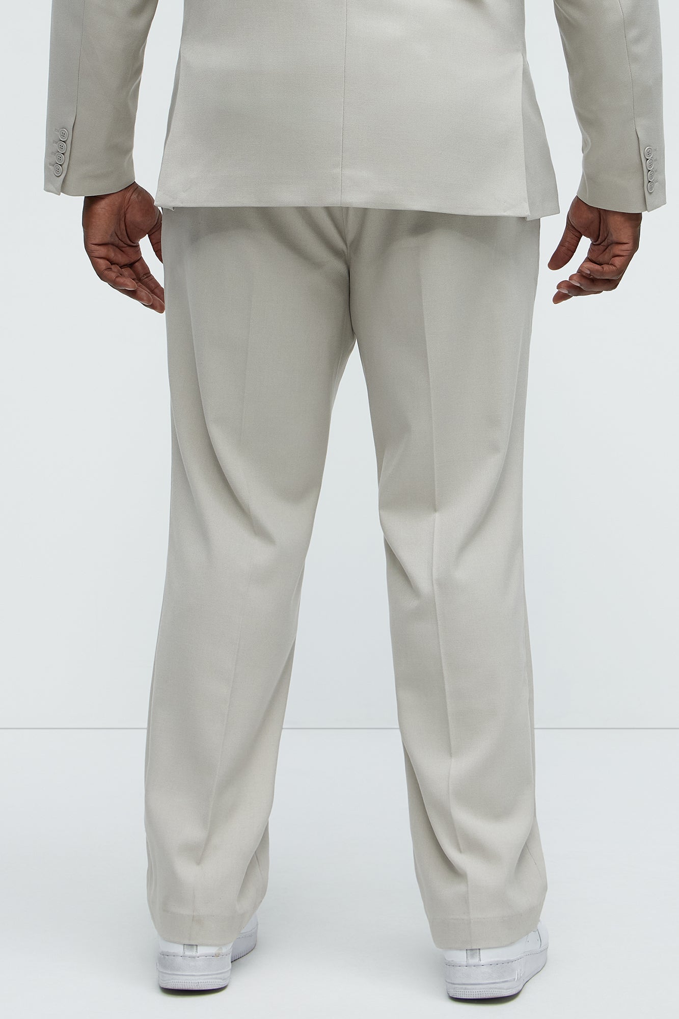High Peak Straight Suit Trouser - Taupe - Image 9