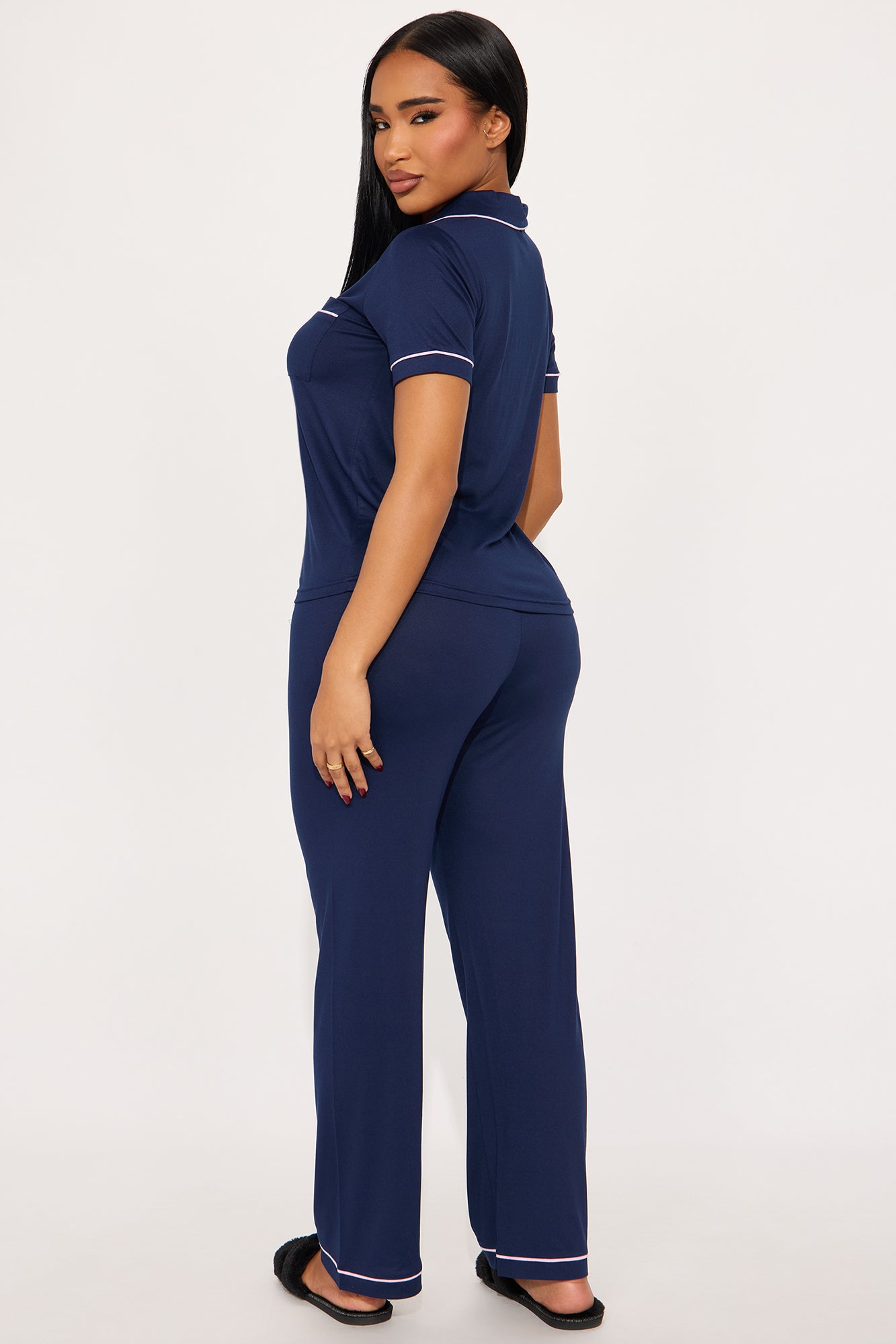 Hit Snooze PJ Pant Set - Navy - Image 3
