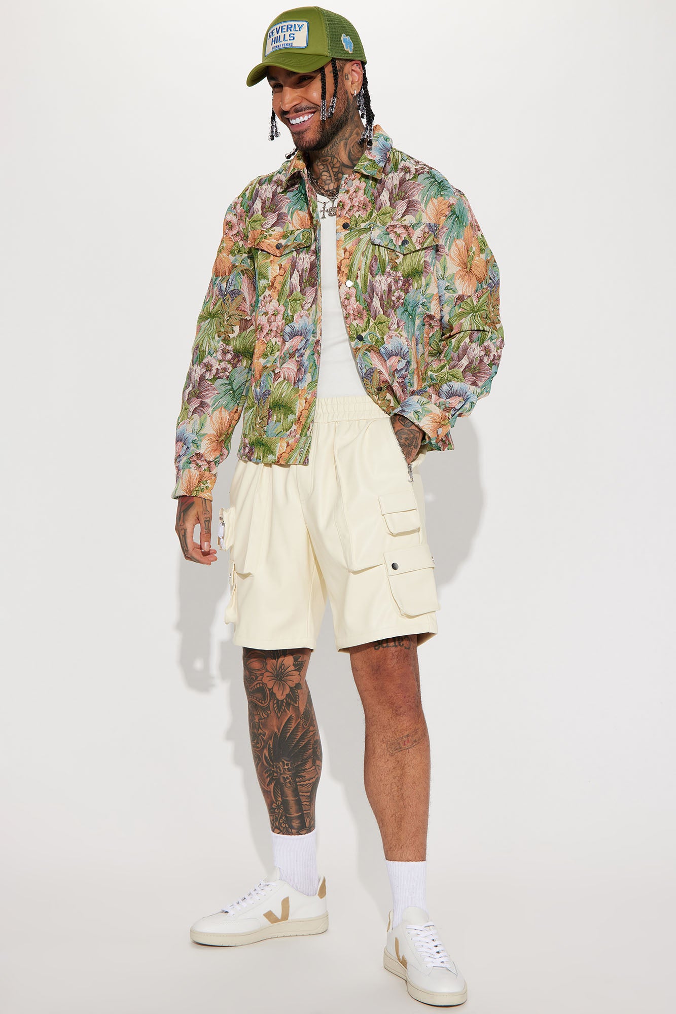 All You Need Is Tapestry Trucker Jacket - Green/combo - Image 8