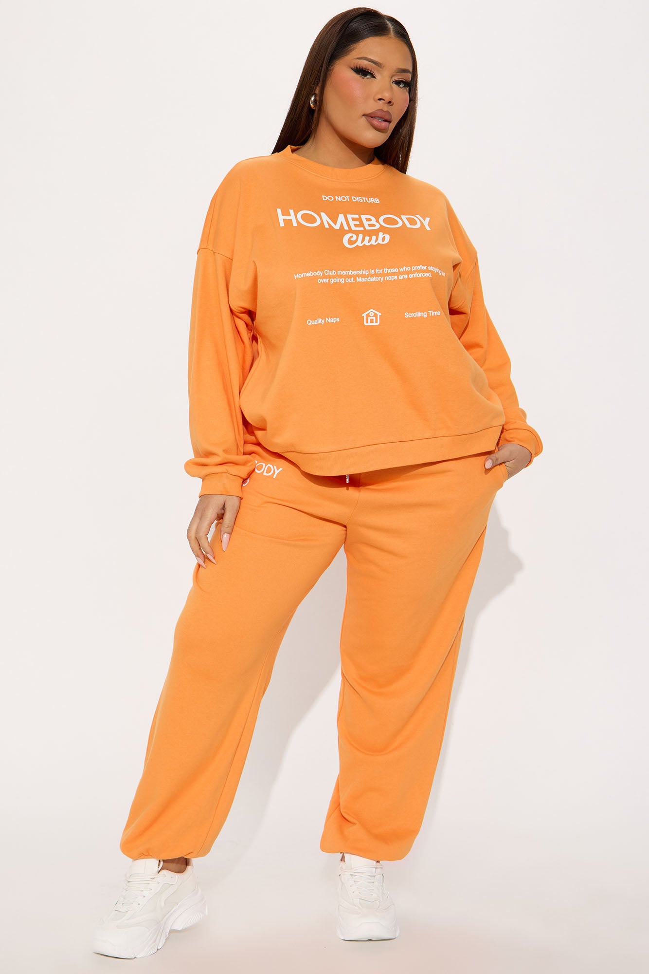 Homebody Club Jogger Set - Orange - Image 5