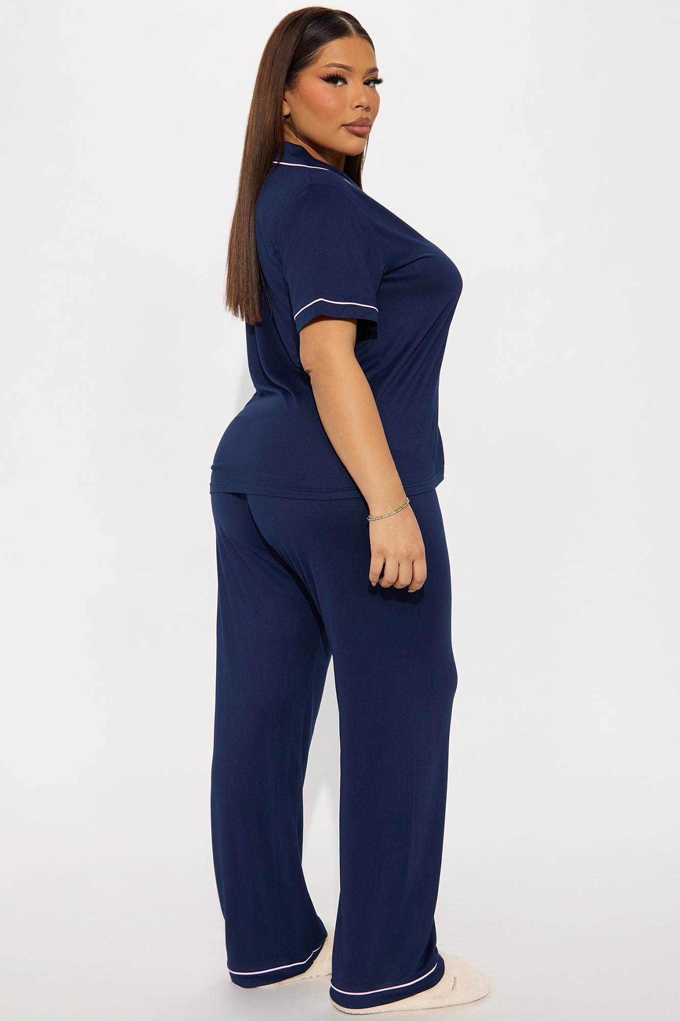 Hit Snooze PJ Pant Set - Navy - Image 6