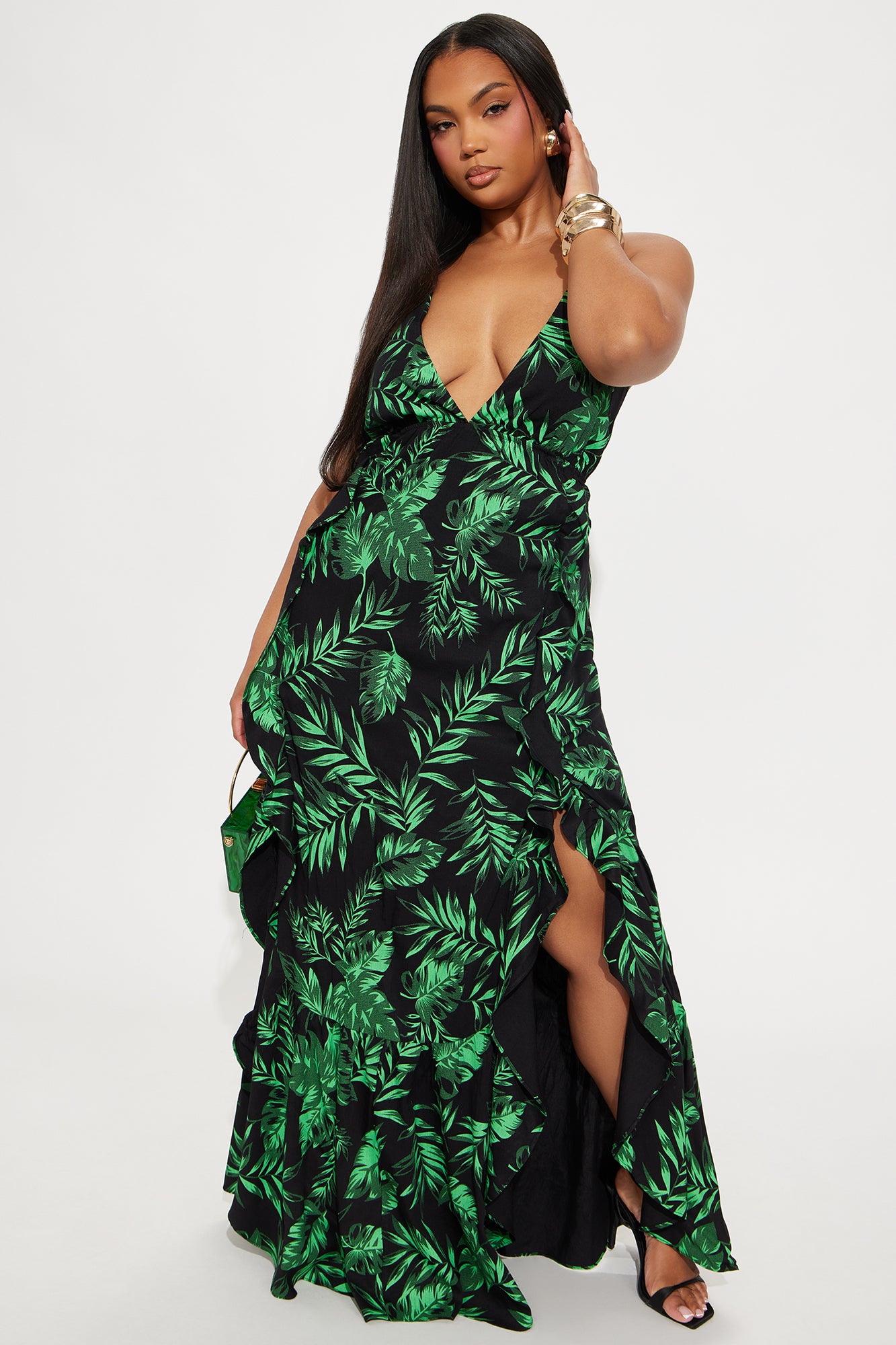 Tropic Beach Printed Maxi Dress - Black/combo - Image 4