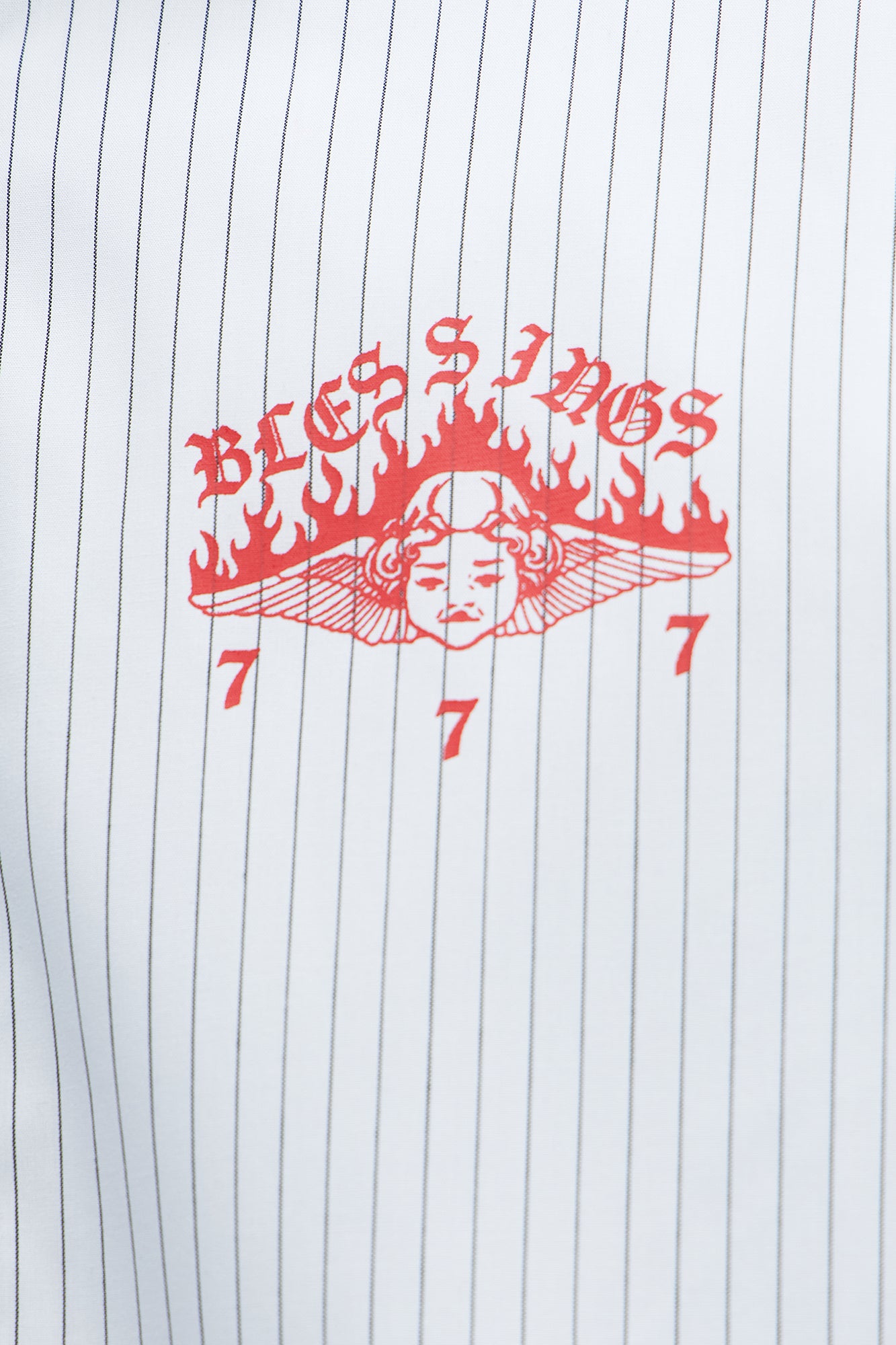 Cropped Saints And Sinners Long Sleeve Button Up - White - Image 3