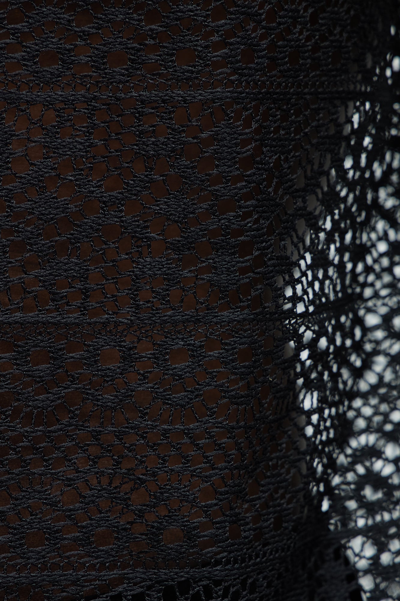 Edson Open Knit Tank - Black - Image 3