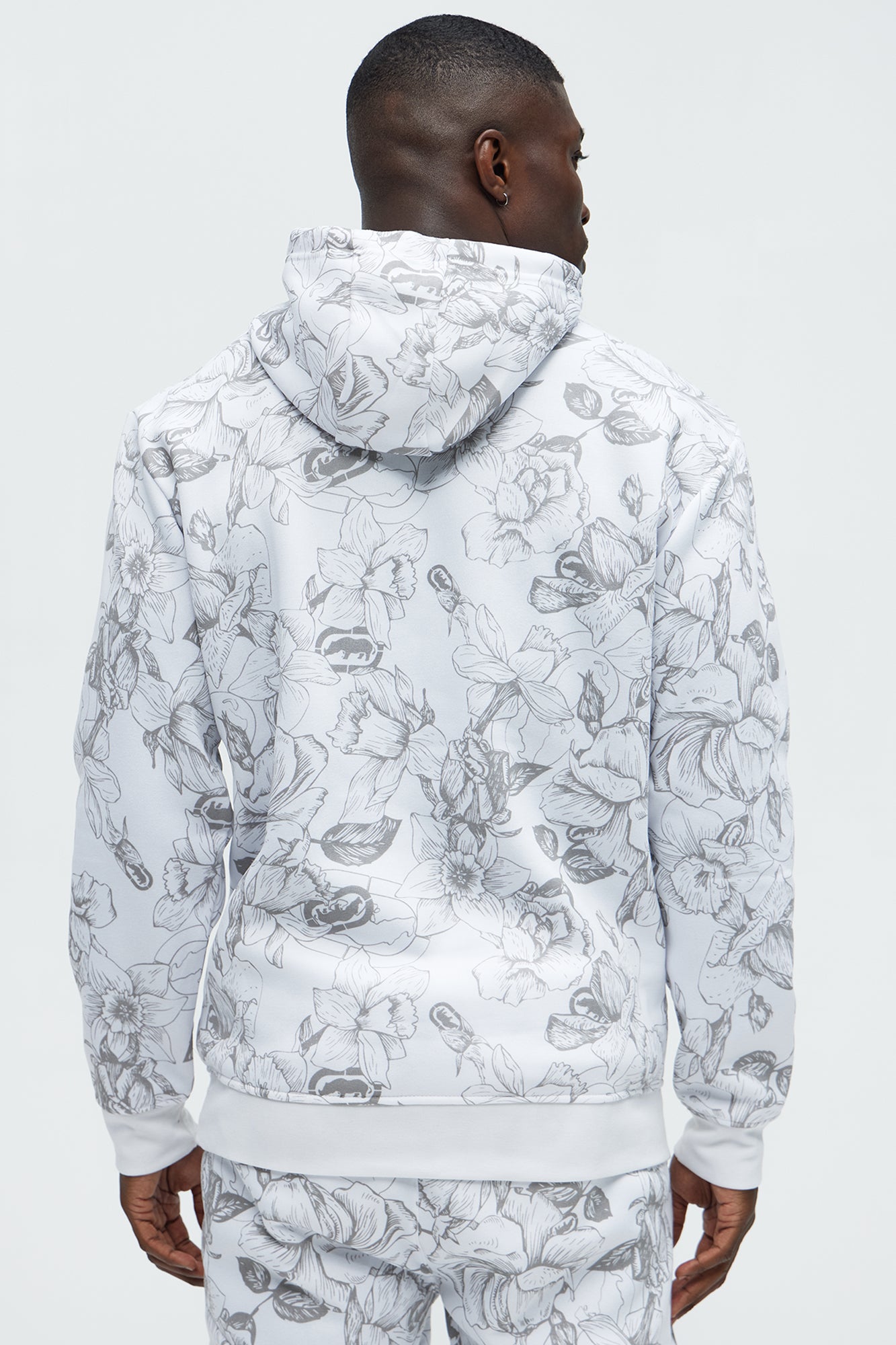 Ecko Unltd Floral Collage Hoodie - White - Image 3