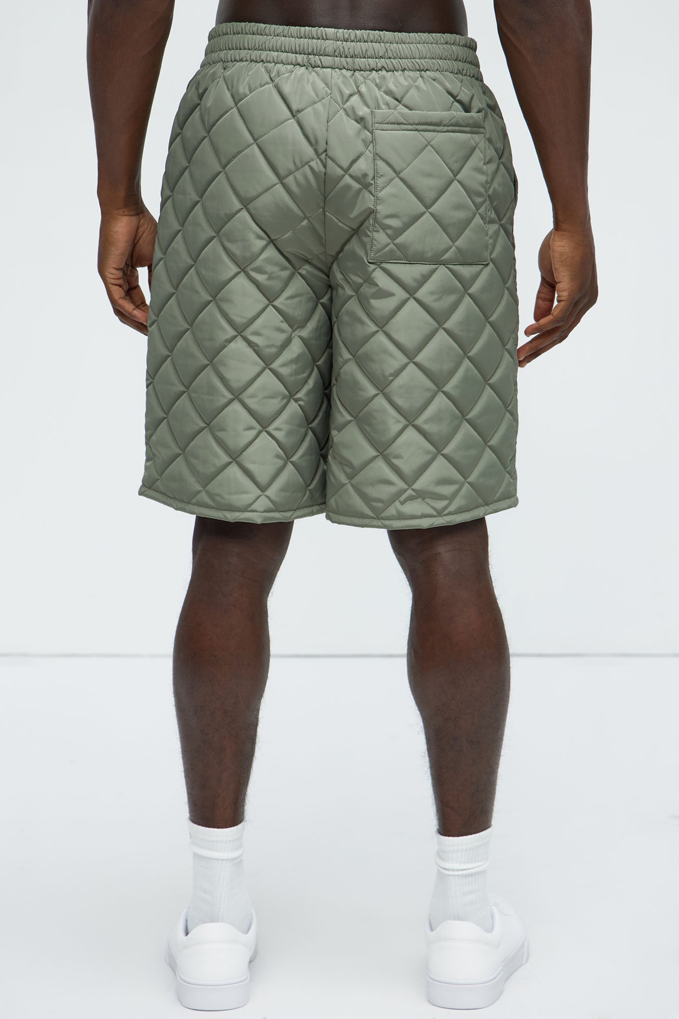 Deebo Quilted Shorts - Olive - Image 3