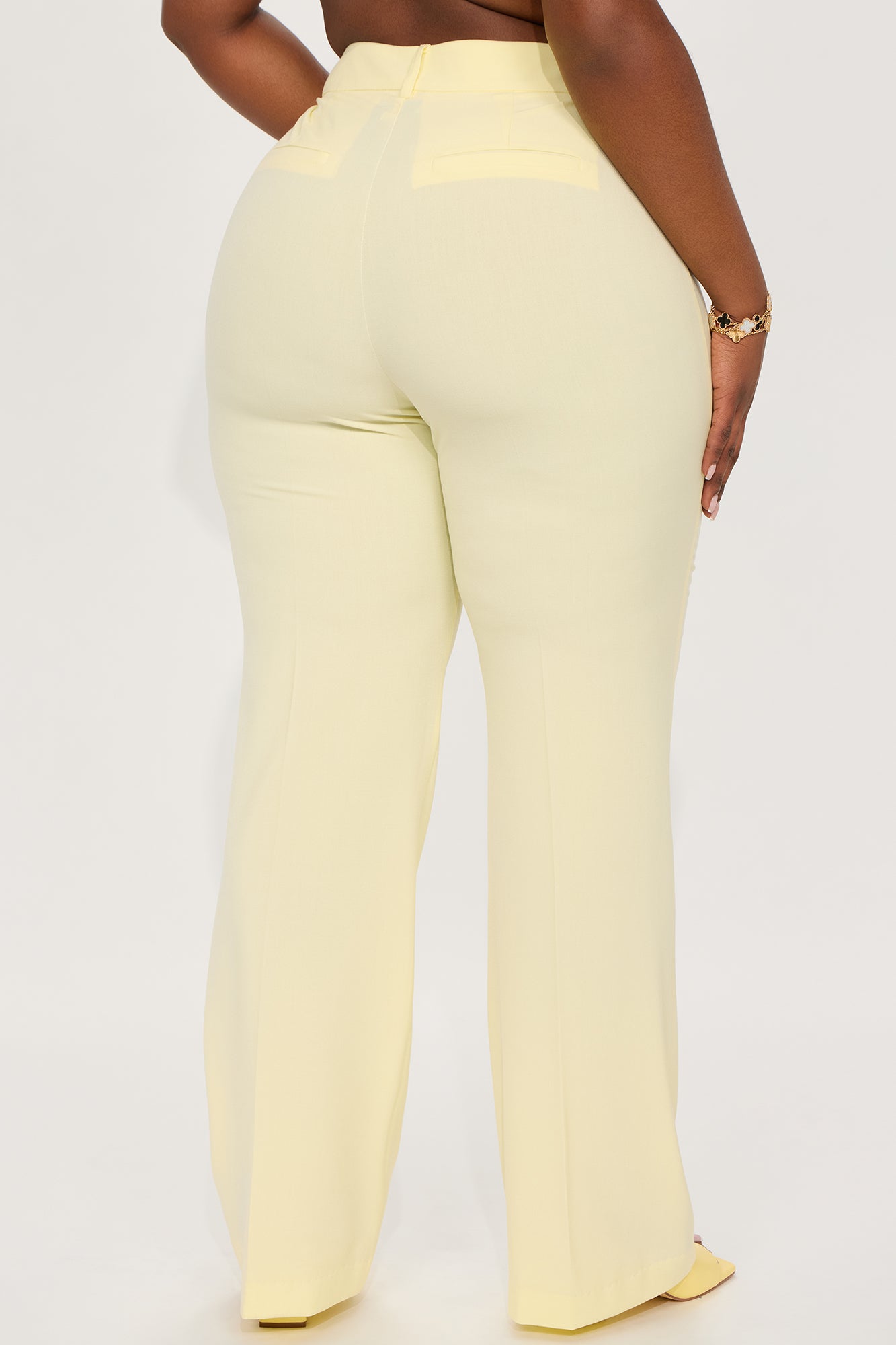 Tasha Dressy High Rise Pants - Butter Yellow - Image 6