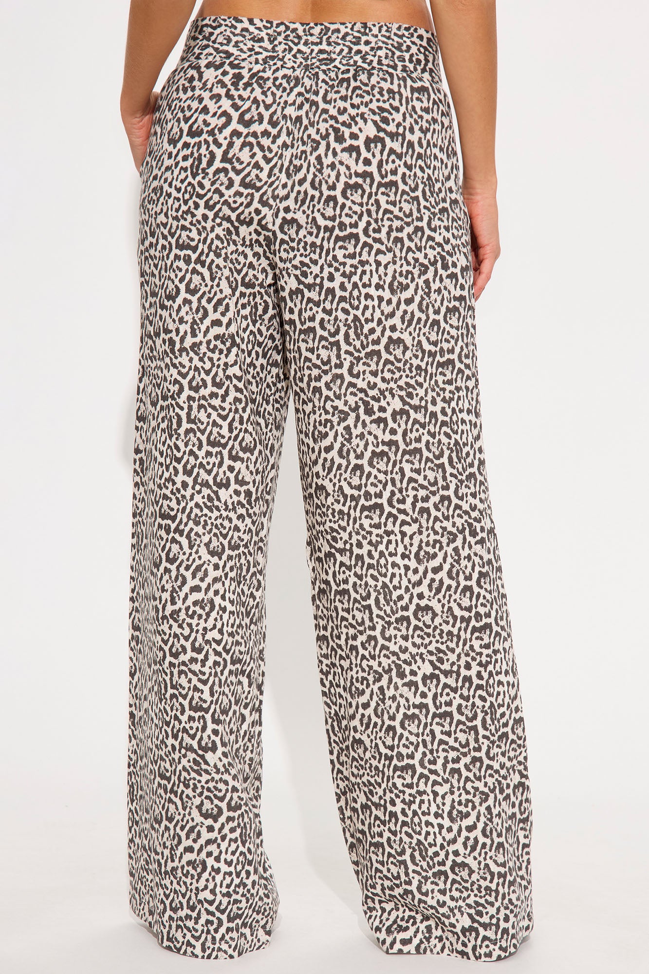 Lily Leopard Linen Pant - Brown/combo - Image 3