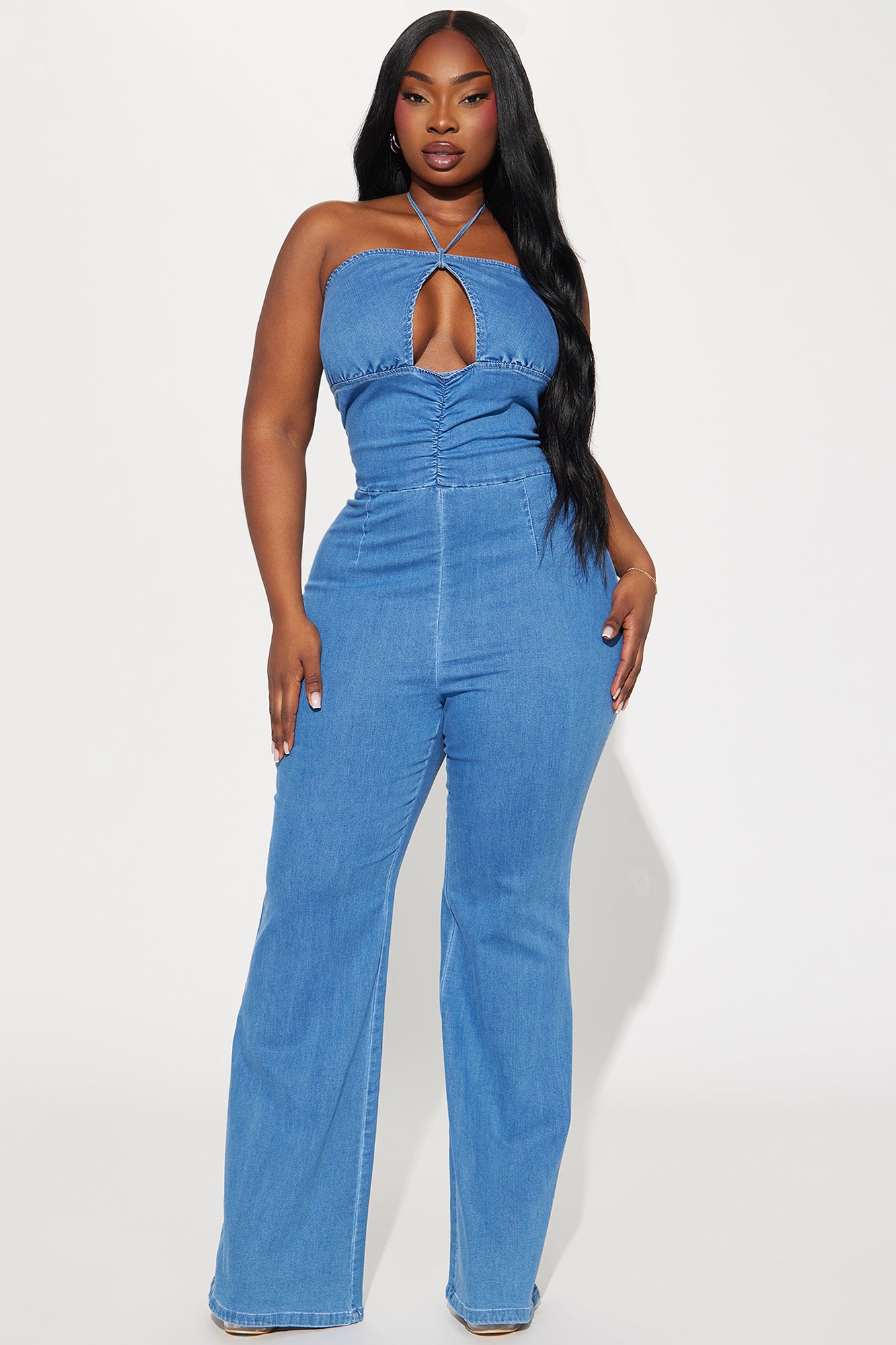Cut It Out Denim Jumpsuit - Denim - Image 5