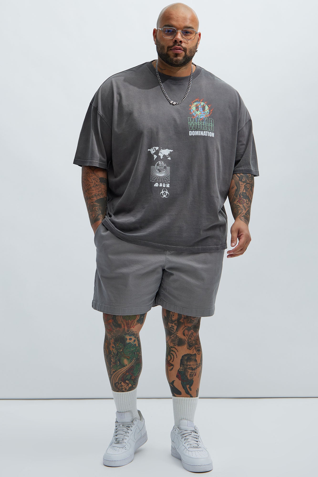 Twill Volley Shorts - Grey - Image 7