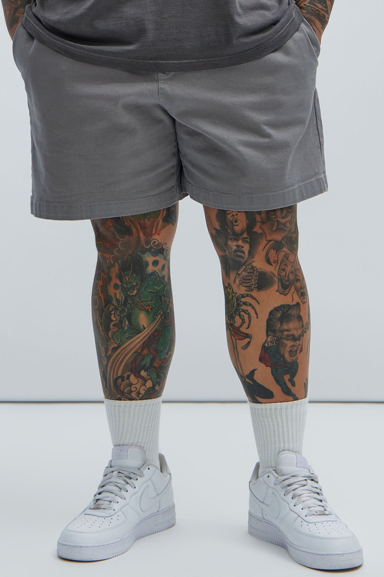 Twill Volley Shorts - Grey - Image 6