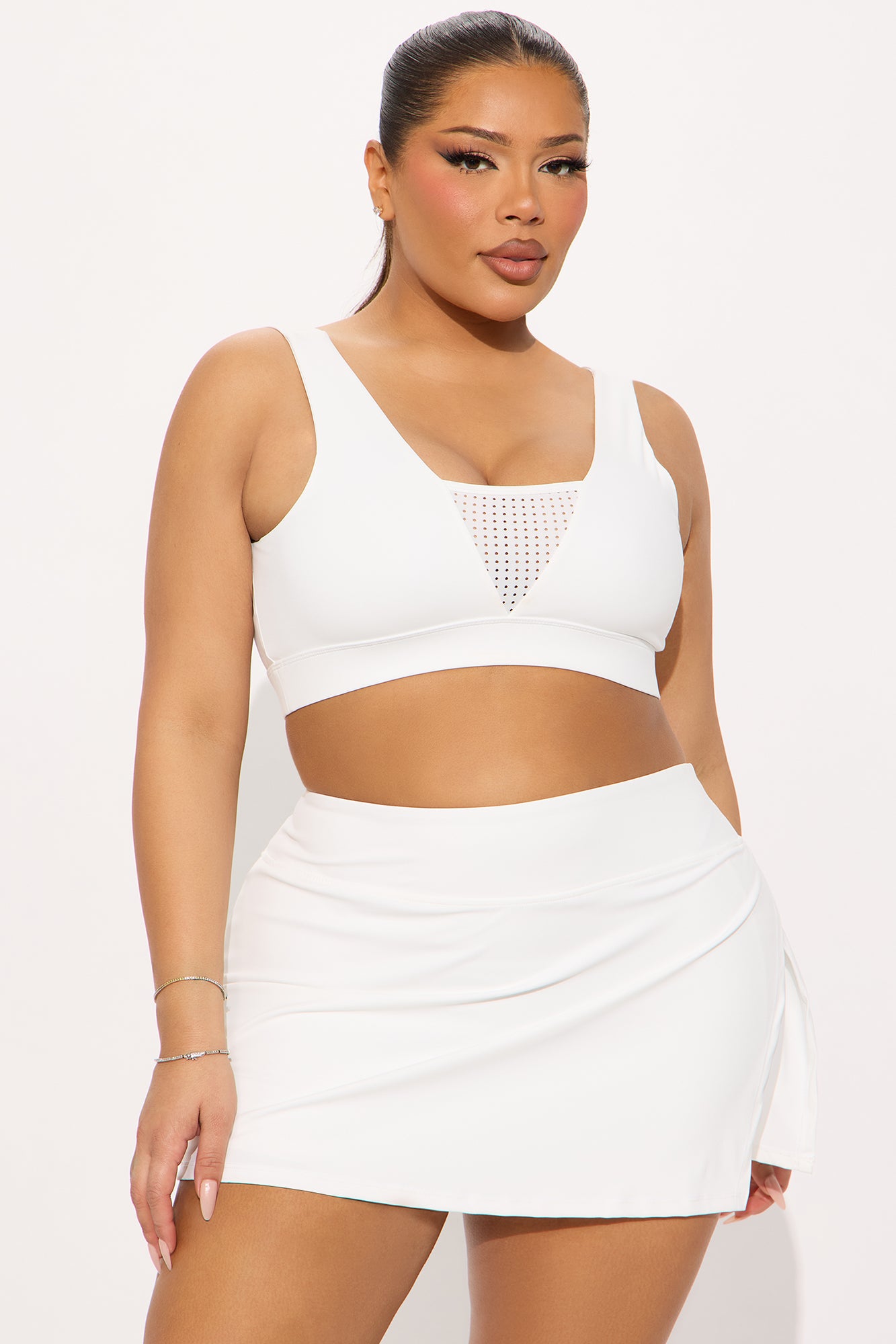 Power Swing Sports Bra - White - Image 4