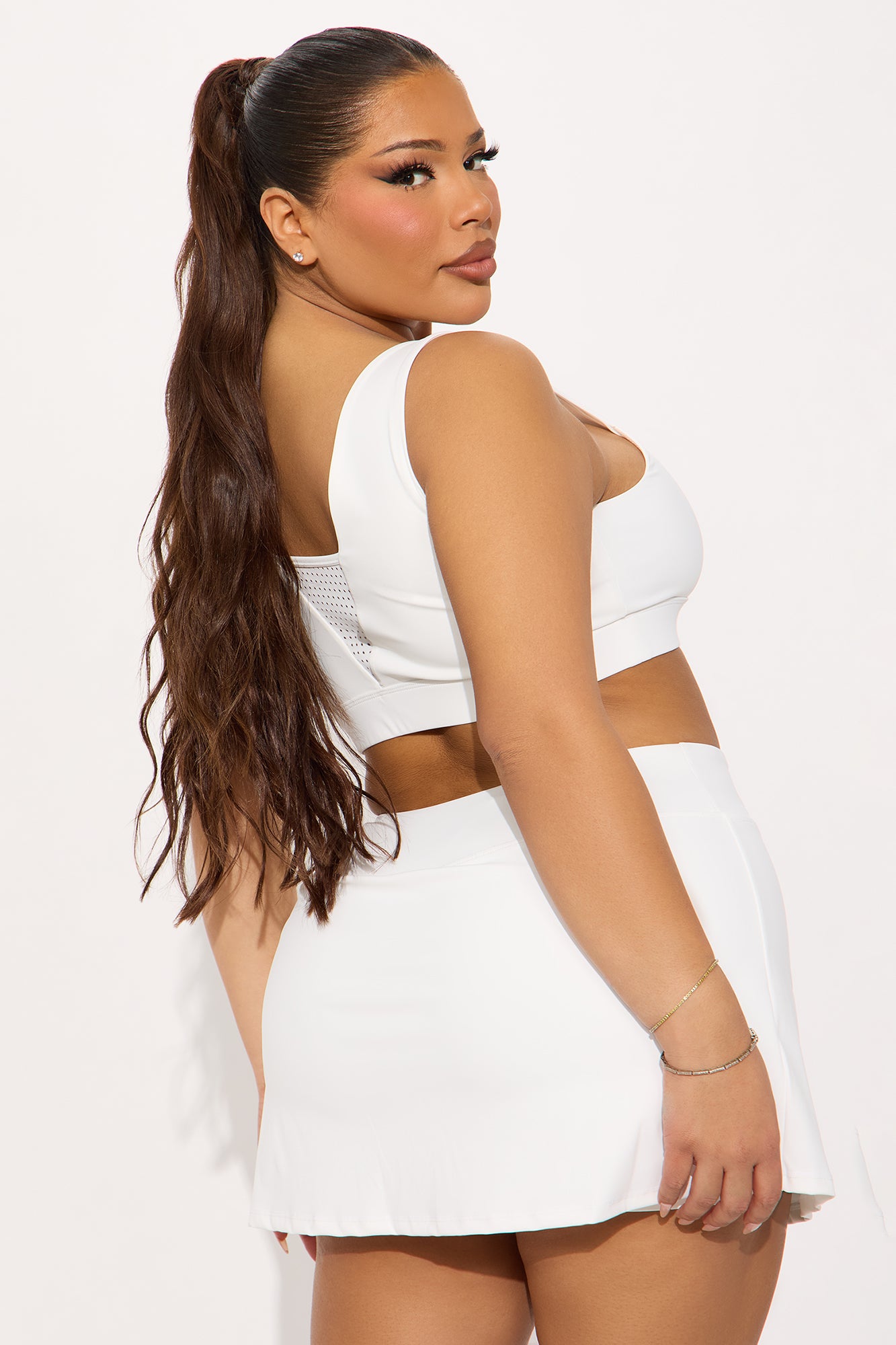 Power Swing Sports Bra - White - Image 6