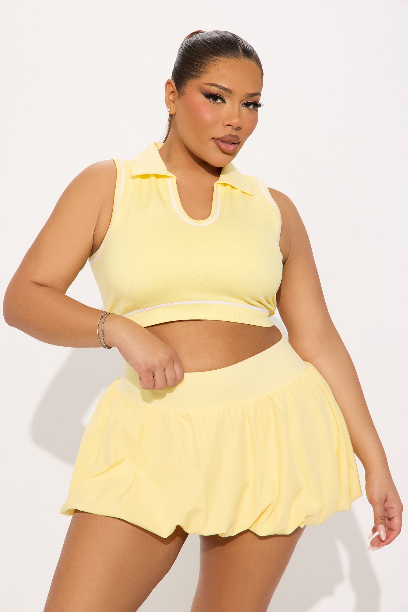 Social Sport Flex Seamless Sports Bra - Butter Yellow - Image 6