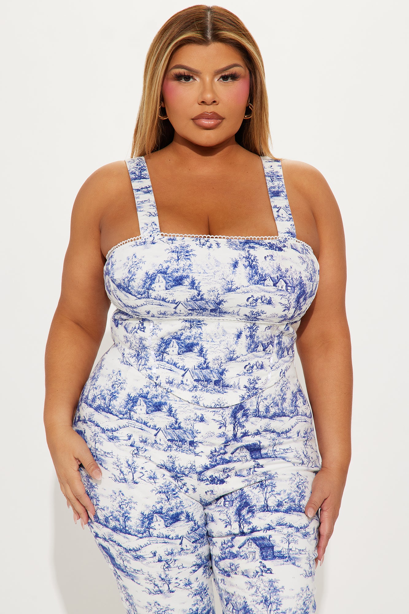 Clara Capri Set - Blue/combo - Image 5