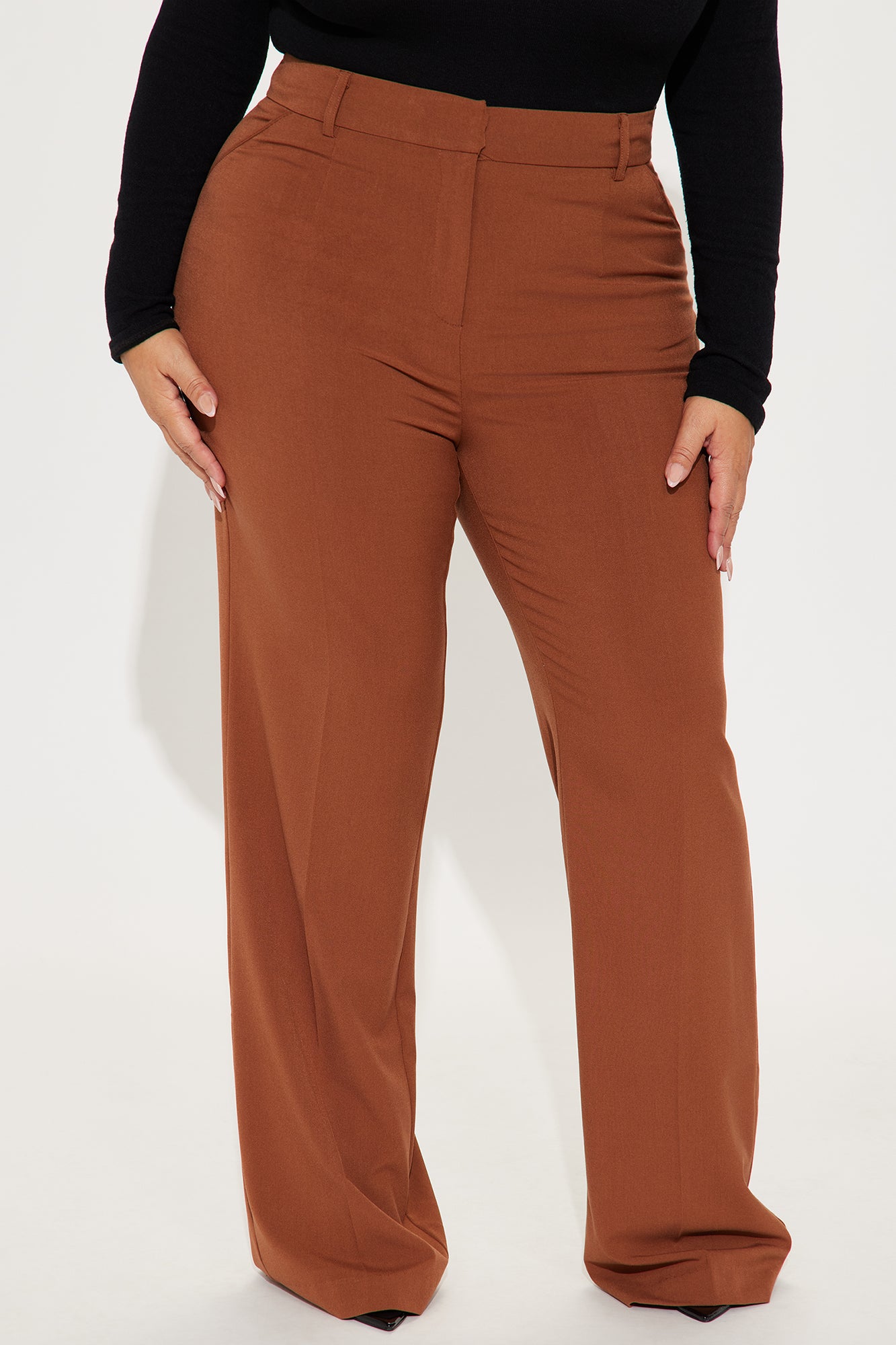 Tasha Dressy High Rise Pants - Mocha - Image 5