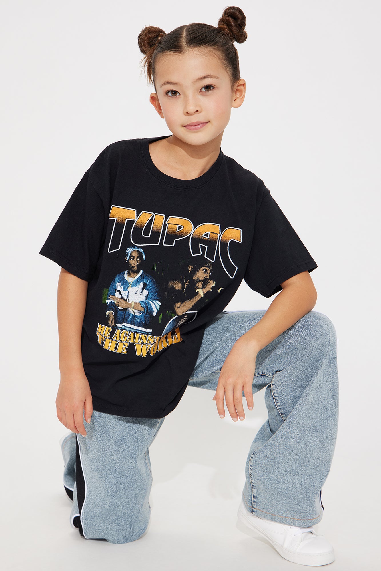 Mini Tupac Me Against The World Tee - Black Wash - Image 3
