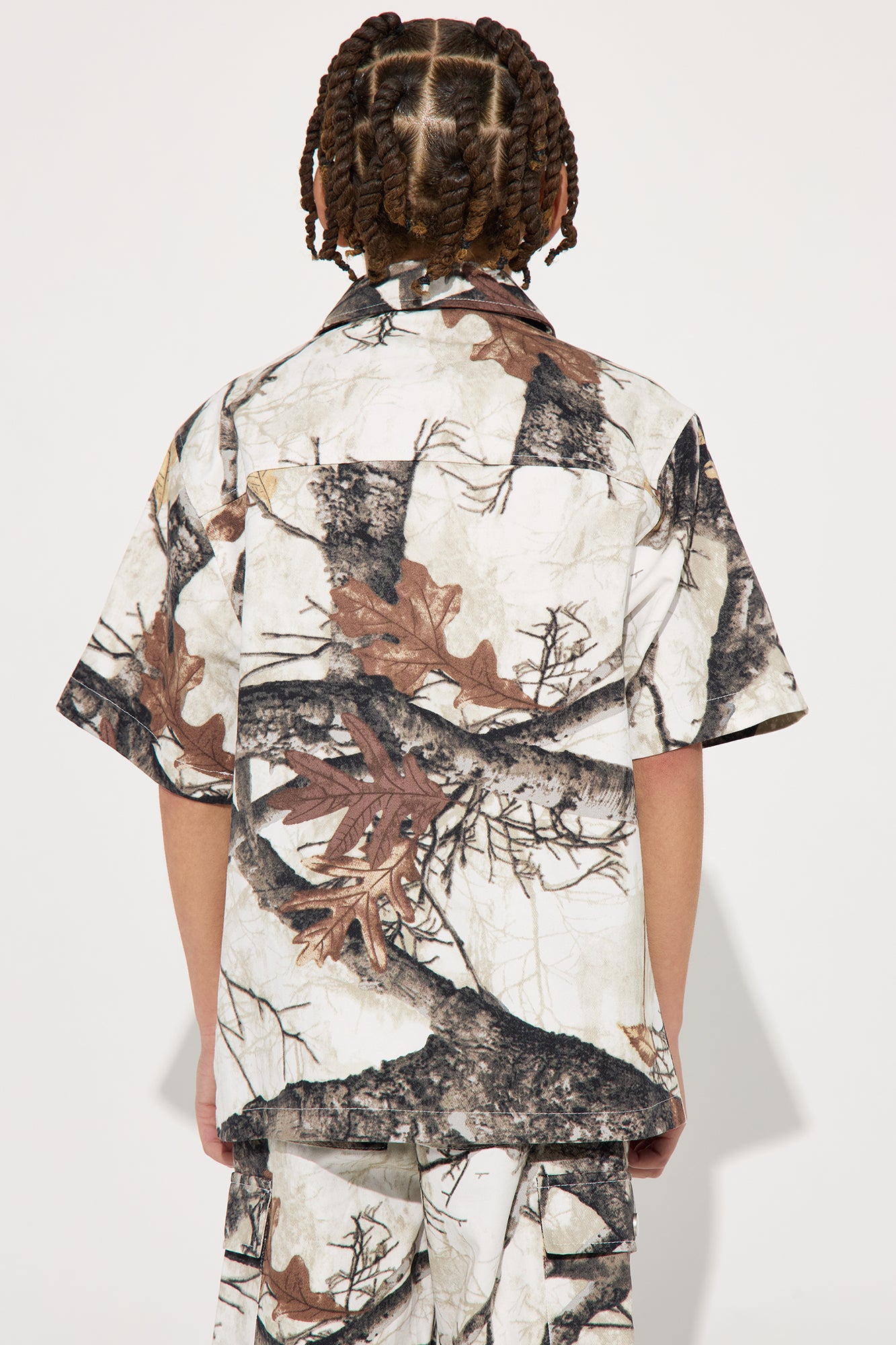 Mini Camo Zip Up Short Sleeve Shirt - Camouflage - Image 4
