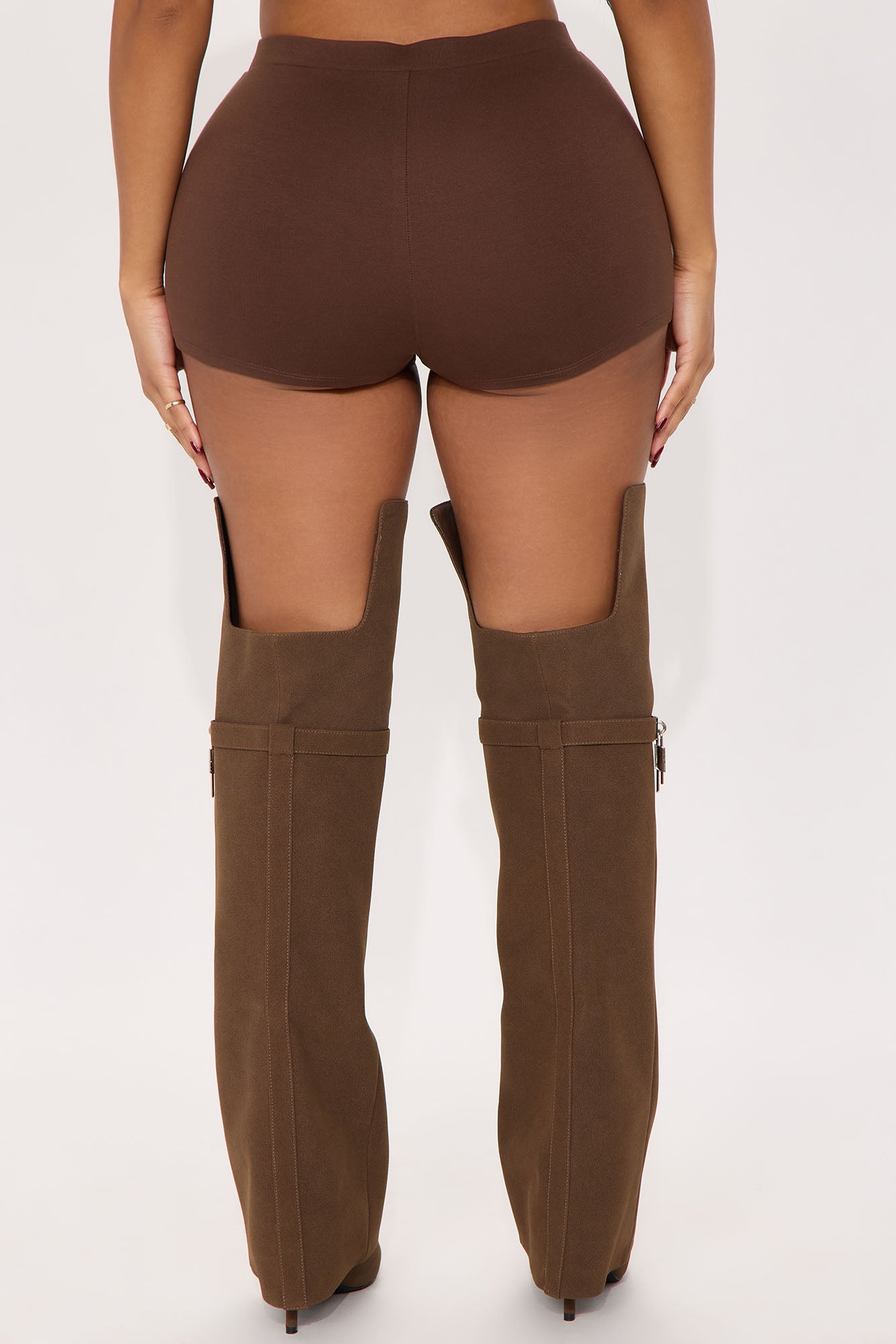 Alana Ponte Micro Trouser Hot Short - Chocolate - Image 3