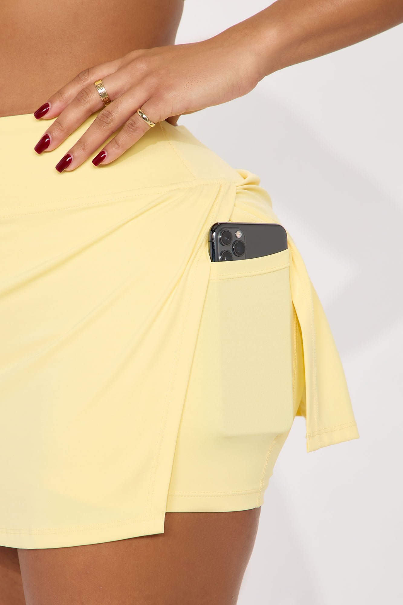 Power Swing Active Skirt - Butter Yellow - Image 3