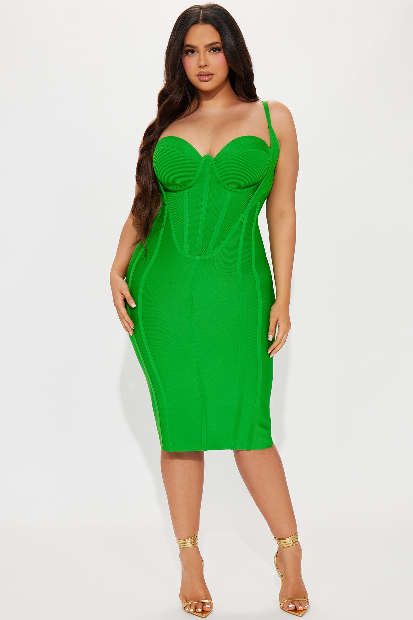 Kash Me In VIP Bandage Dress - Green - Image 4