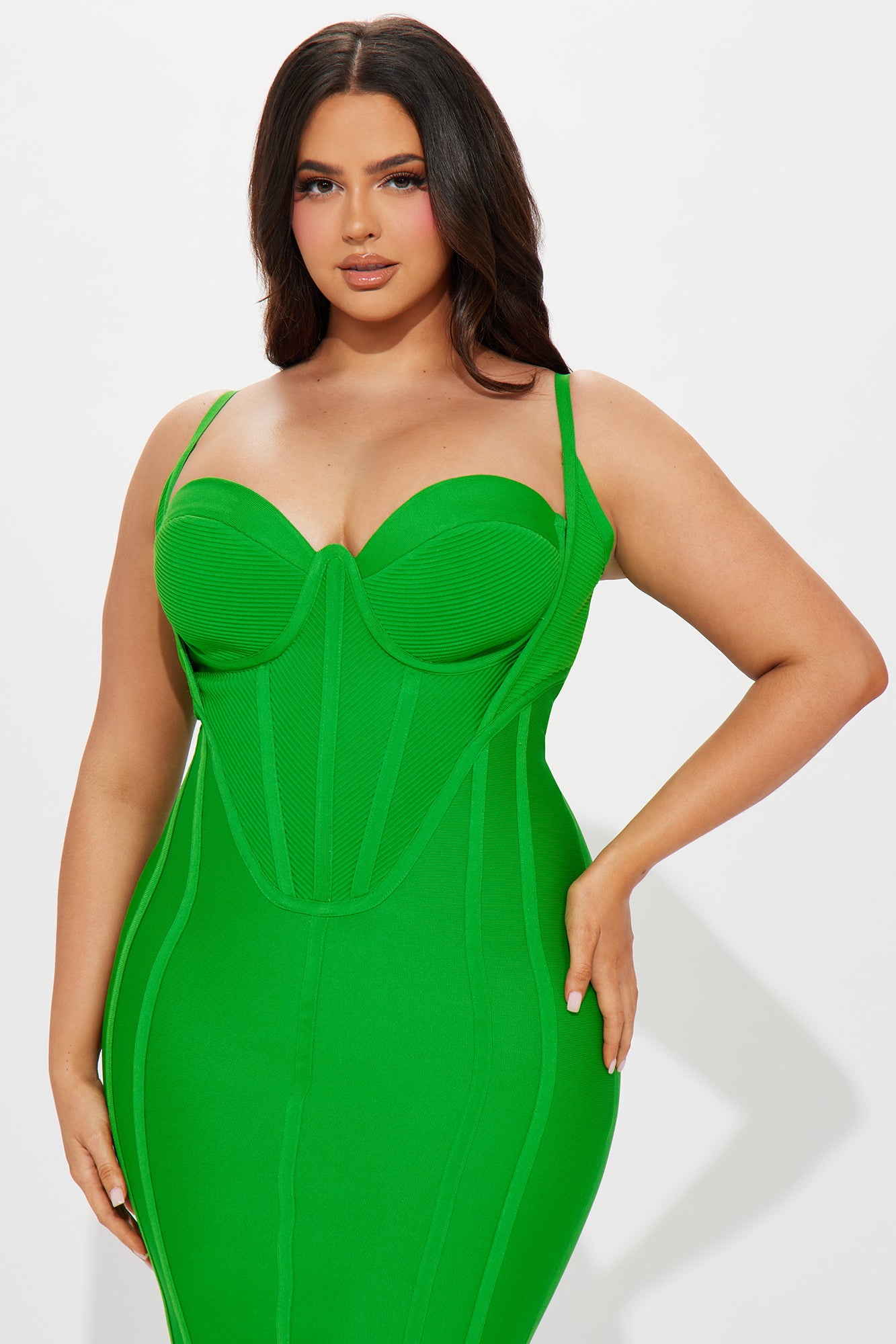 Kash Me In VIP Bandage Dress - Green - Image 5