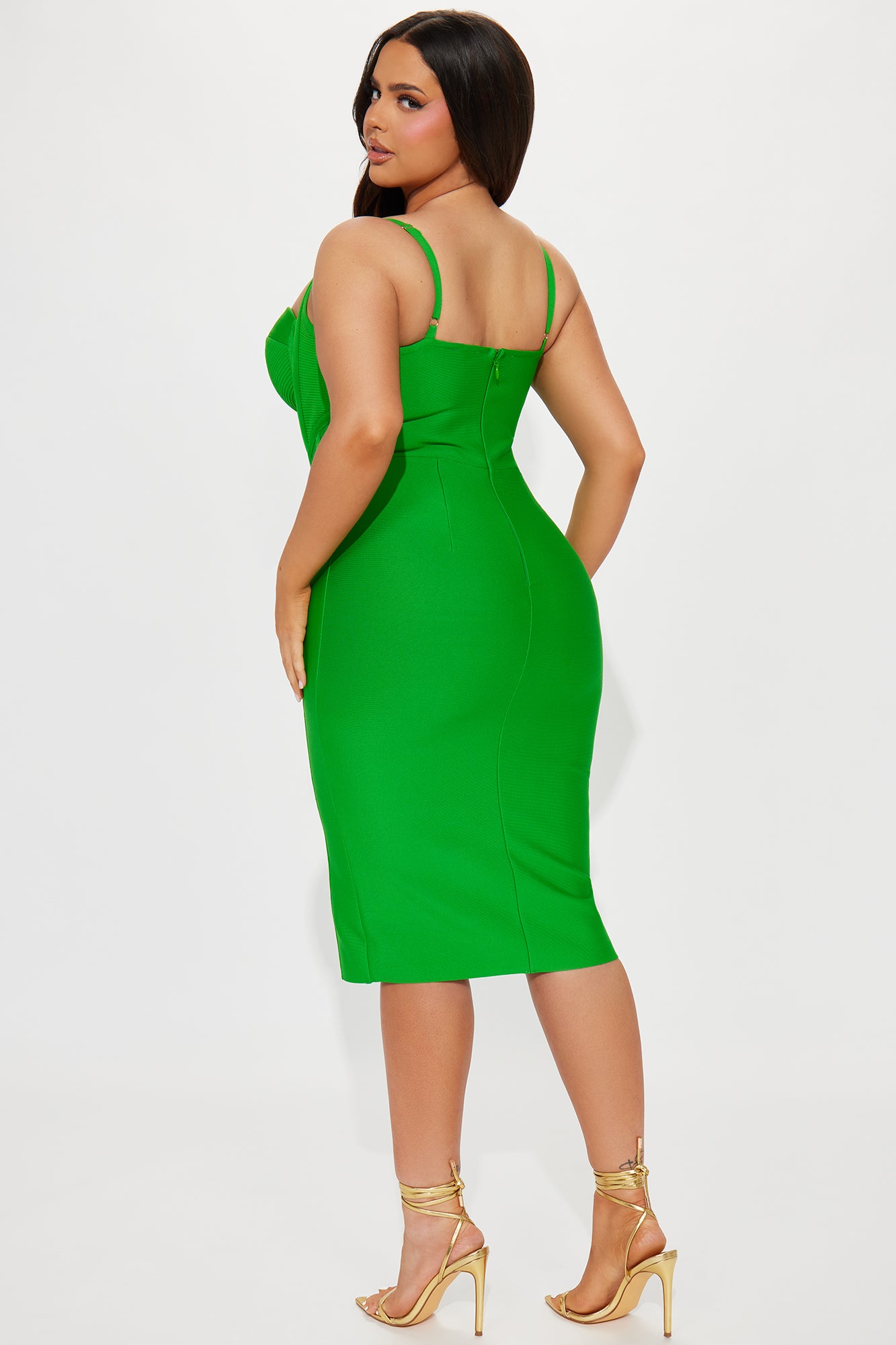 Kash Me In VIP Bandage Dress - Green - Image 6