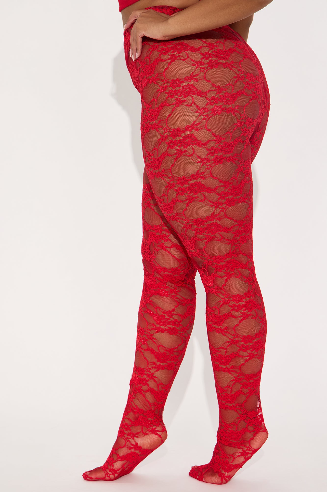 Love Bites Lace Micro Mini Dress Set - Red - Image 6