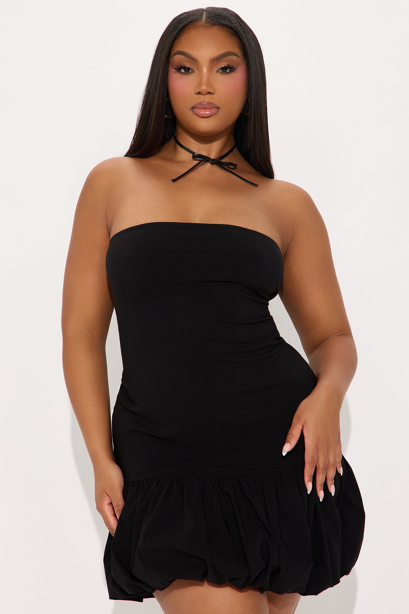 Very Dapper Bubble Mini Dress - Black - Image 5