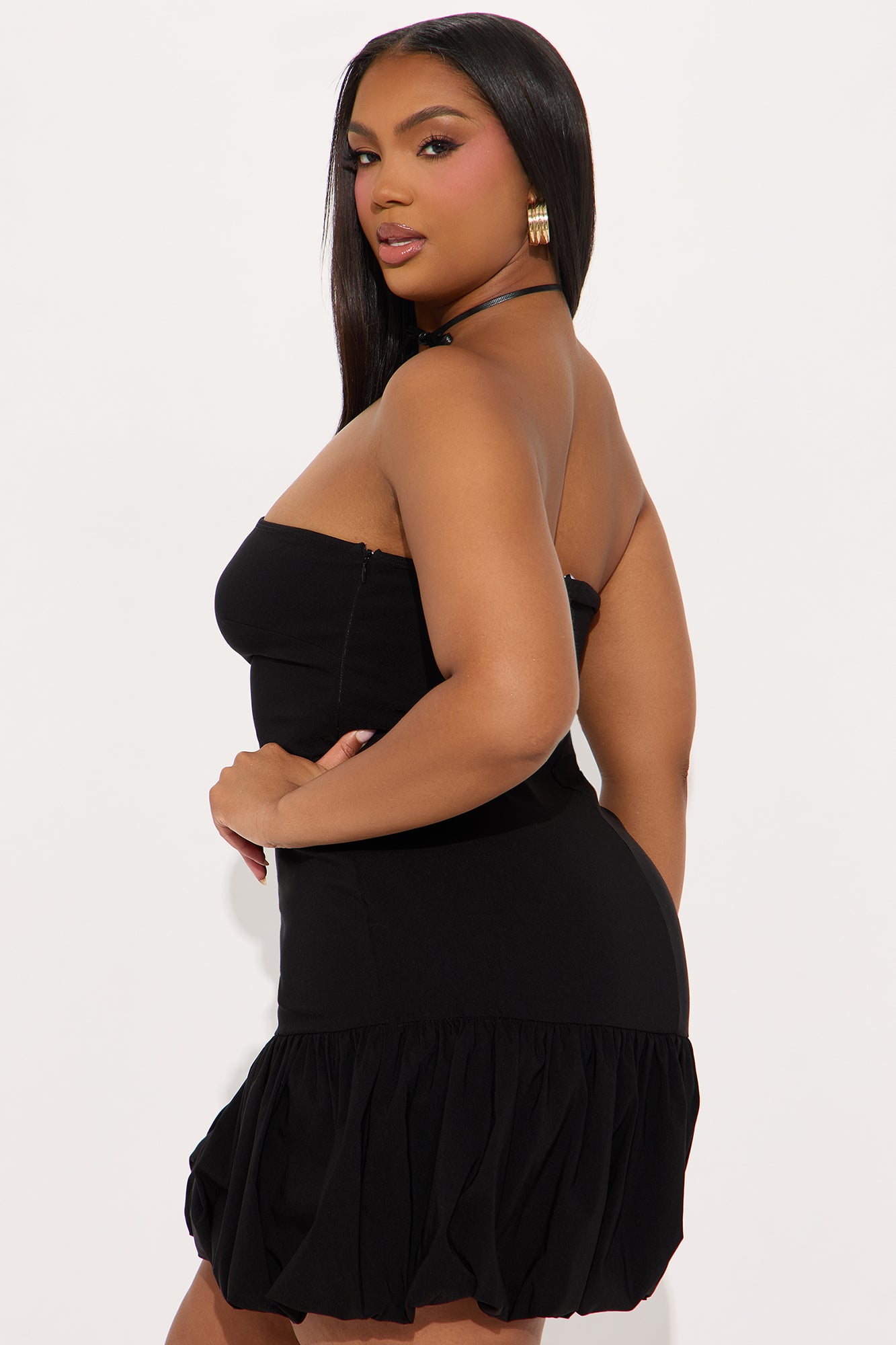 Very Dapper Bubble Mini Dress - Black - Image 6
