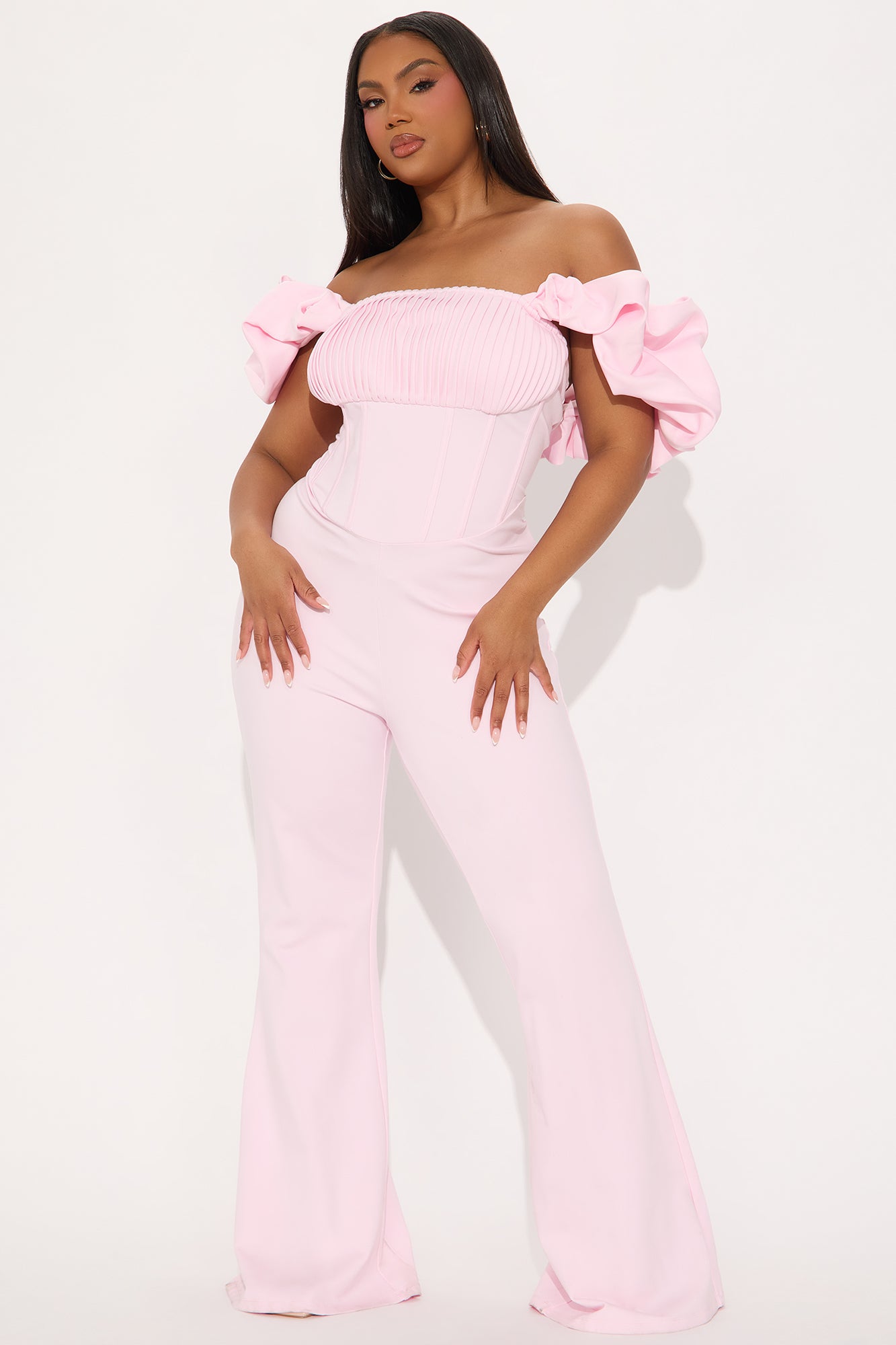 Dreaming In Ruffles Jumpsuit  - Pink - Image 4