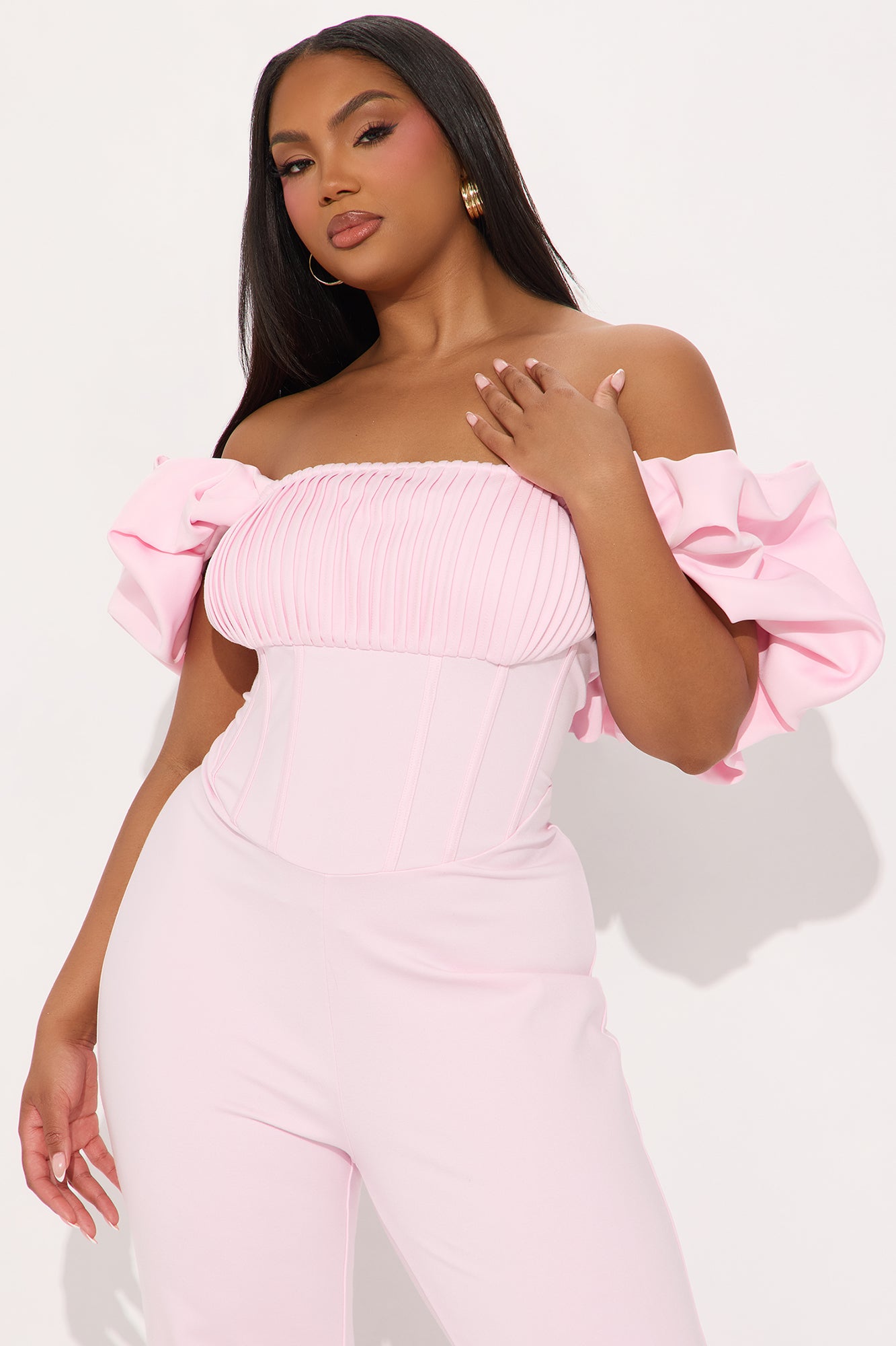 Dreaming In Ruffles Jumpsuit  - Pink - Image 5