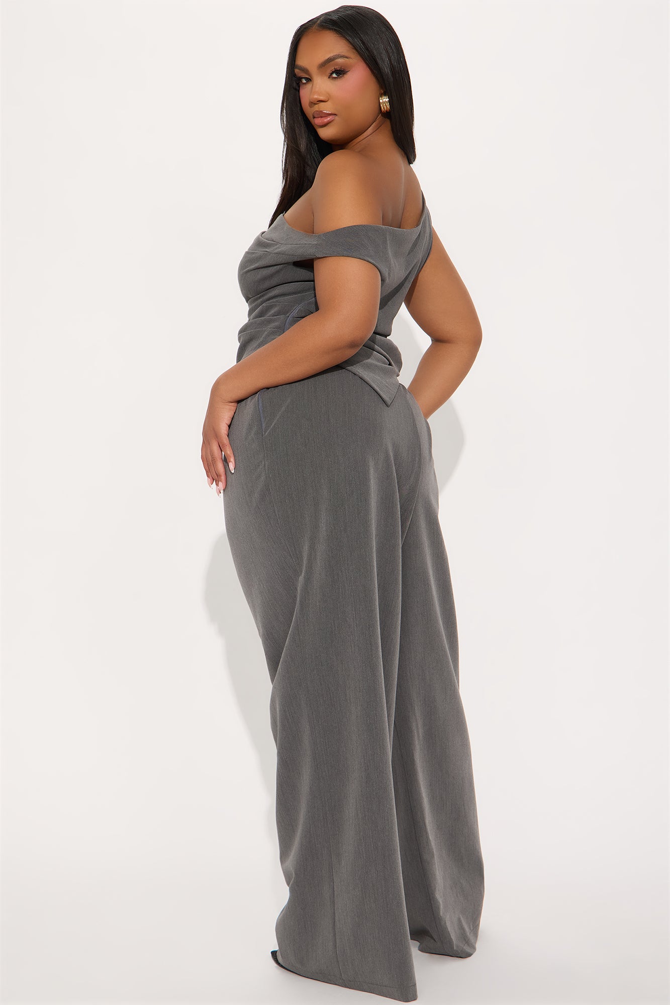 Running Late Jumpsuit - Charcoal - Image 6
