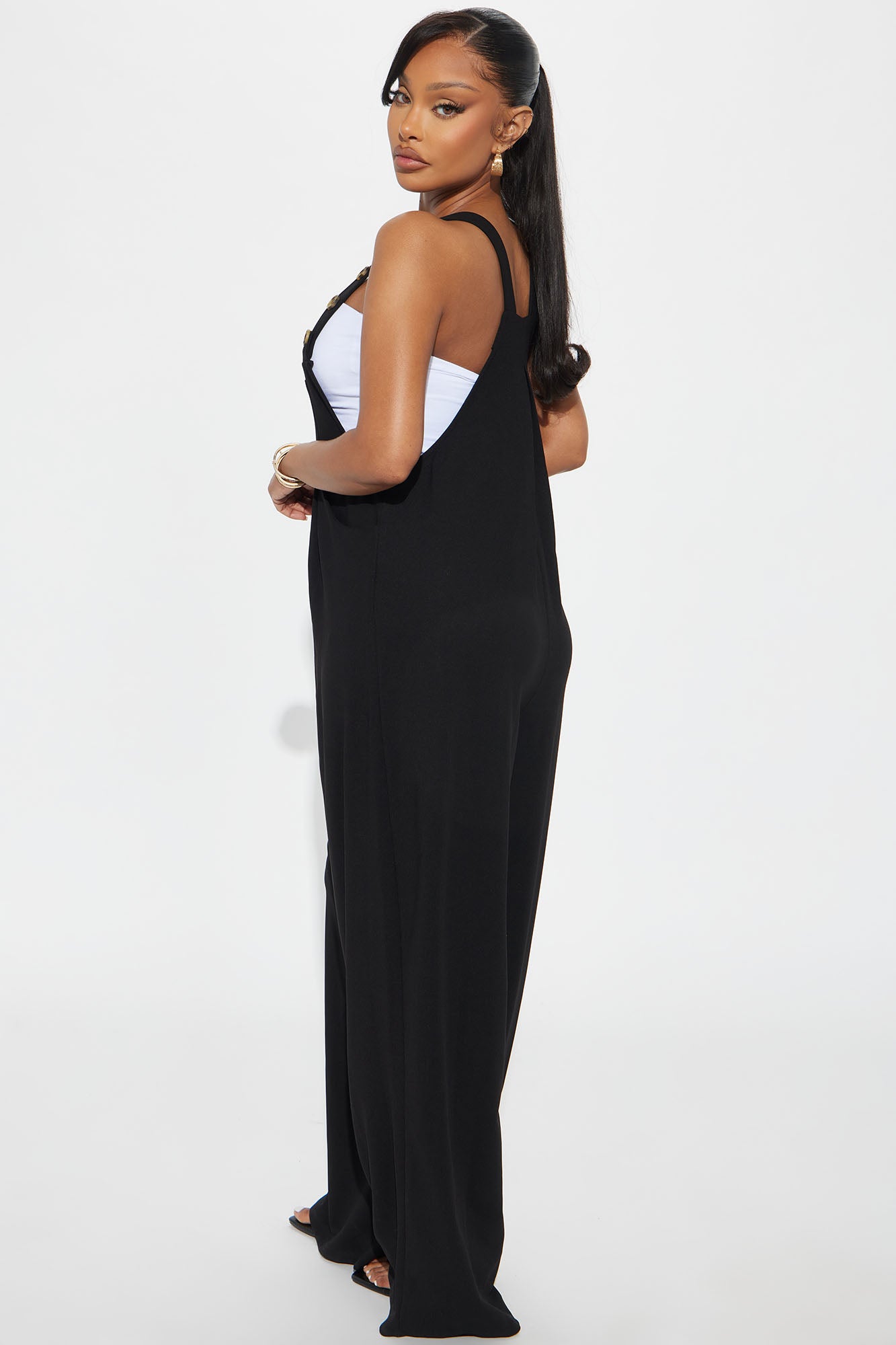 Lilybeth Overall Jumpsuit - Black - Image 3