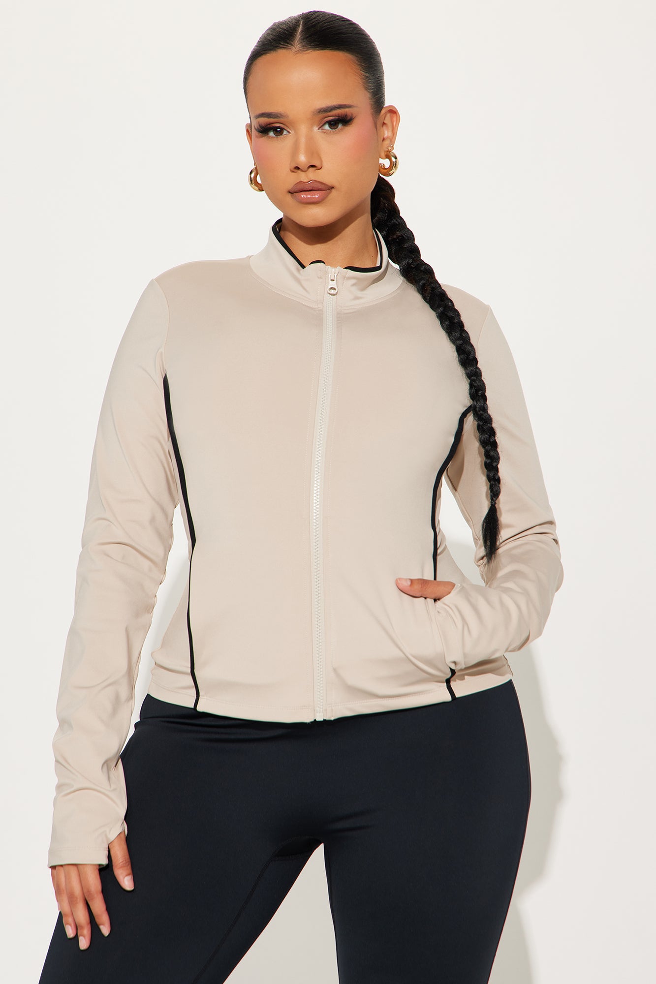 Baseline Elevate Active Jacket - Light Taupe - Image 6