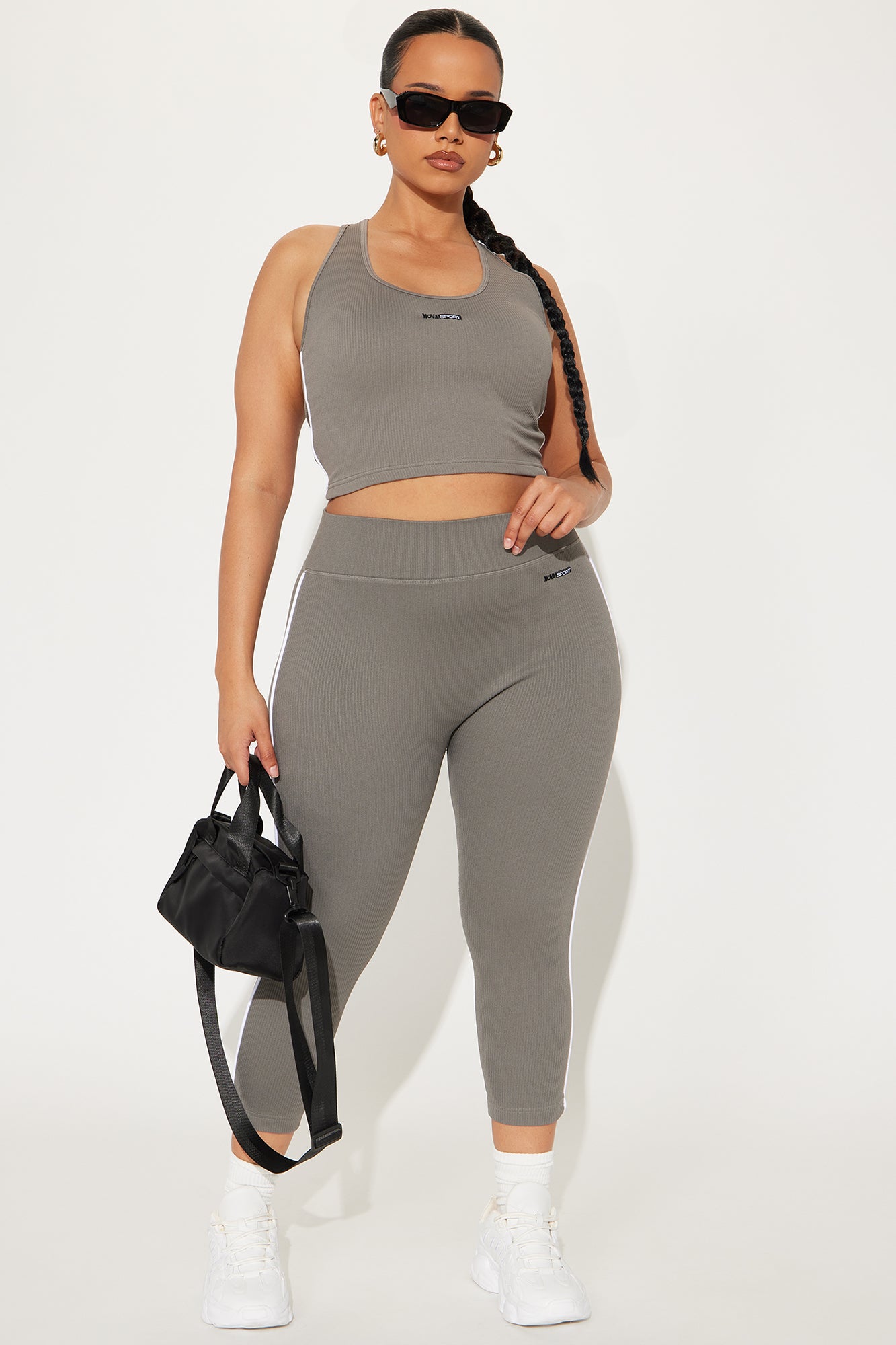 Court Cutie Effortless Seamless Active Top - Charcoal - Image 5