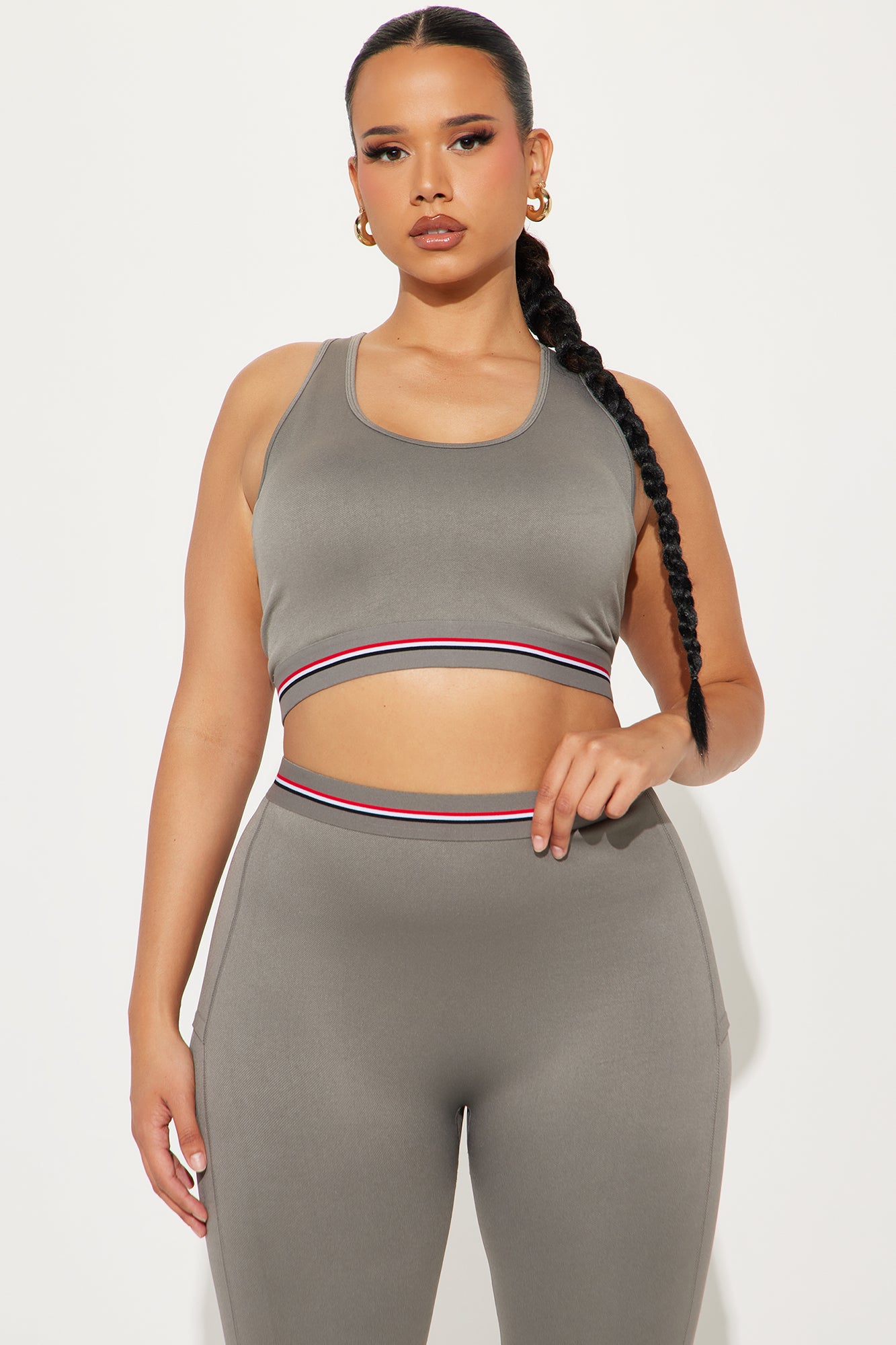 Power Up Flex Seamless Sports Bra - Charcoal - Image 5